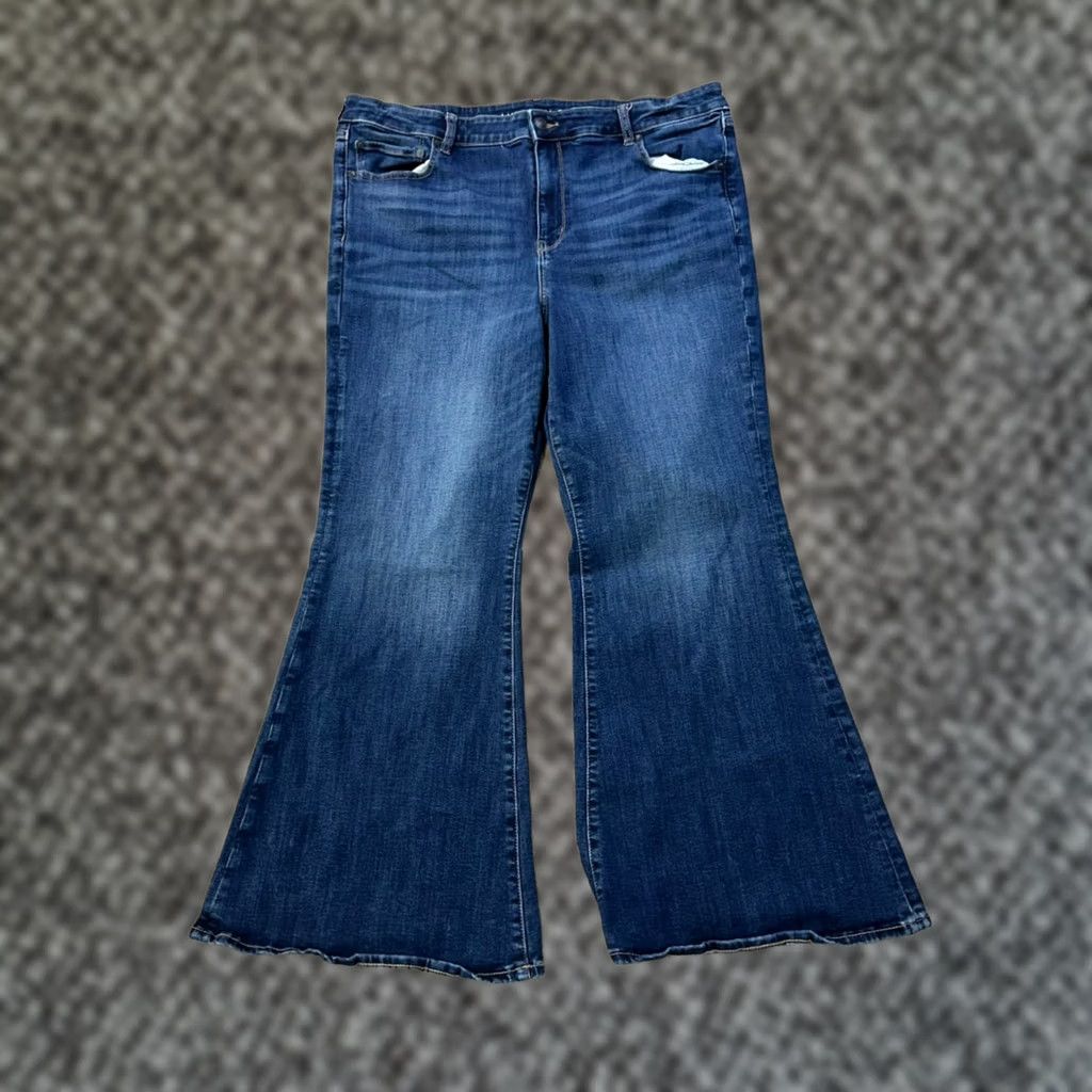 American Eagle Outfitters American Eagle Jeans Women's Festival High Rise Flare 20s Next Level Stretch Size 42" / US 20 - 1 Thumbnail