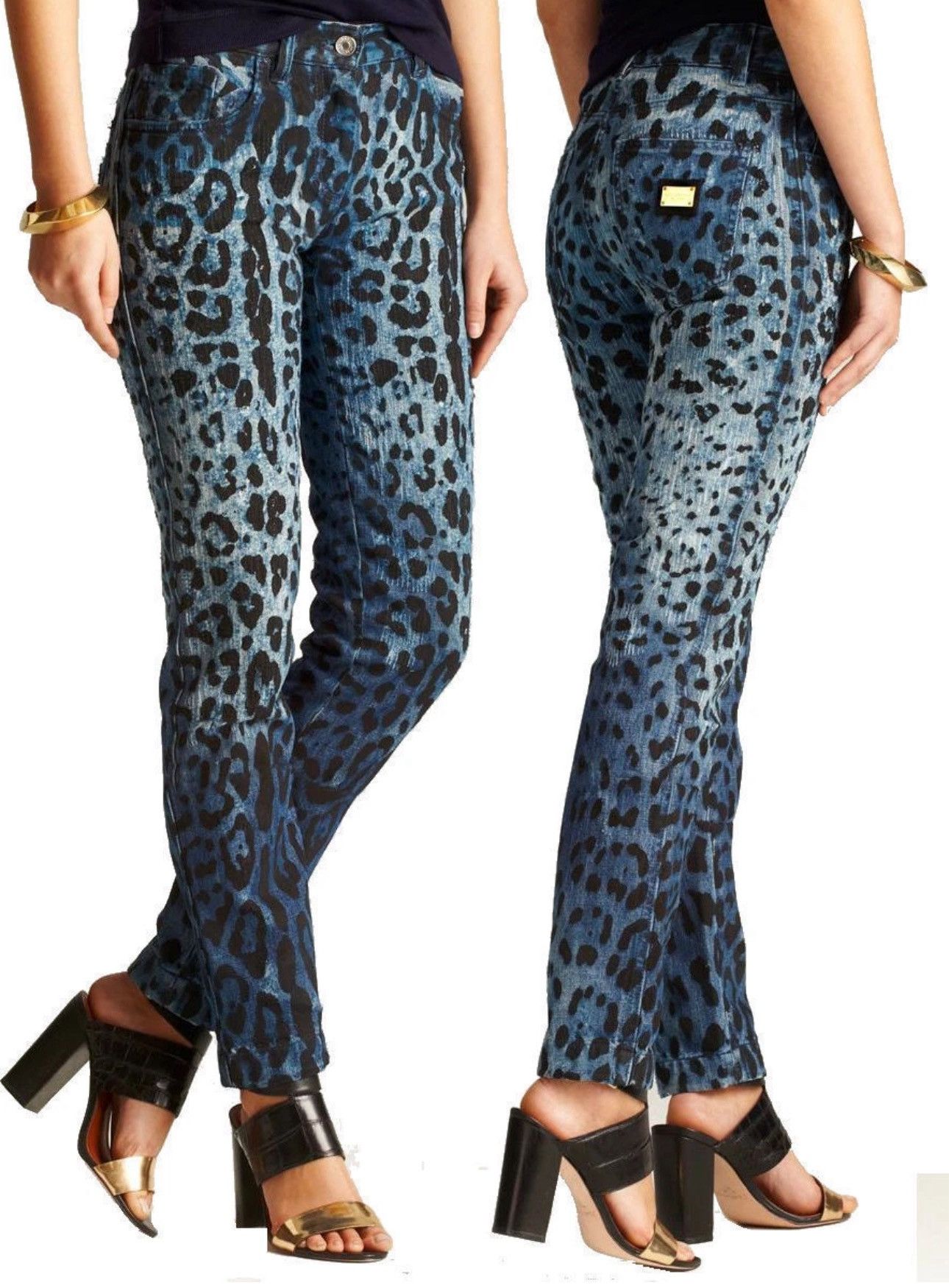 Dolce & Gabbana Dolce & Gabbana DG Leopard Luxury Women’s Denim Jeans Size 32" / US 10 / IT 46 - 1 Thumbnail
