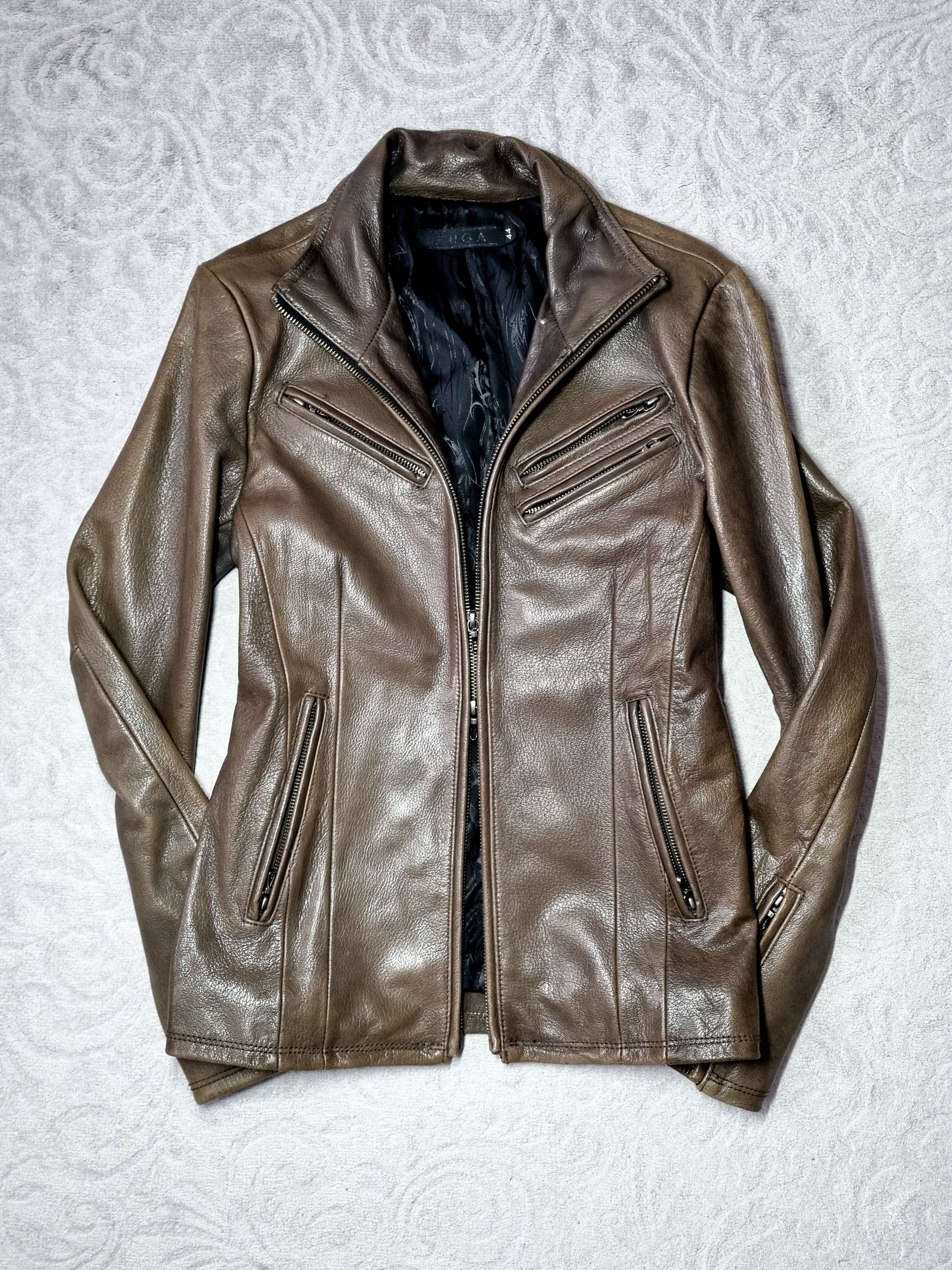 GOSTAR DE FUGA blue leather jacket | Grailed