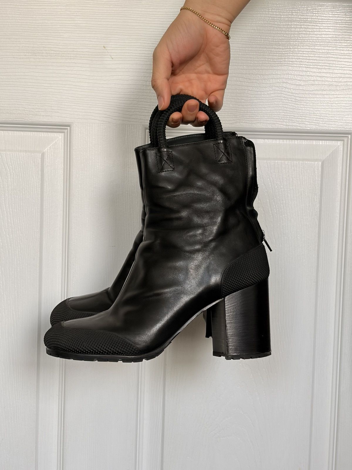Random Identities Black heel boots By Stefano Pilati EU 41 Size US 11 / IT 41 - 2 Thumbnail