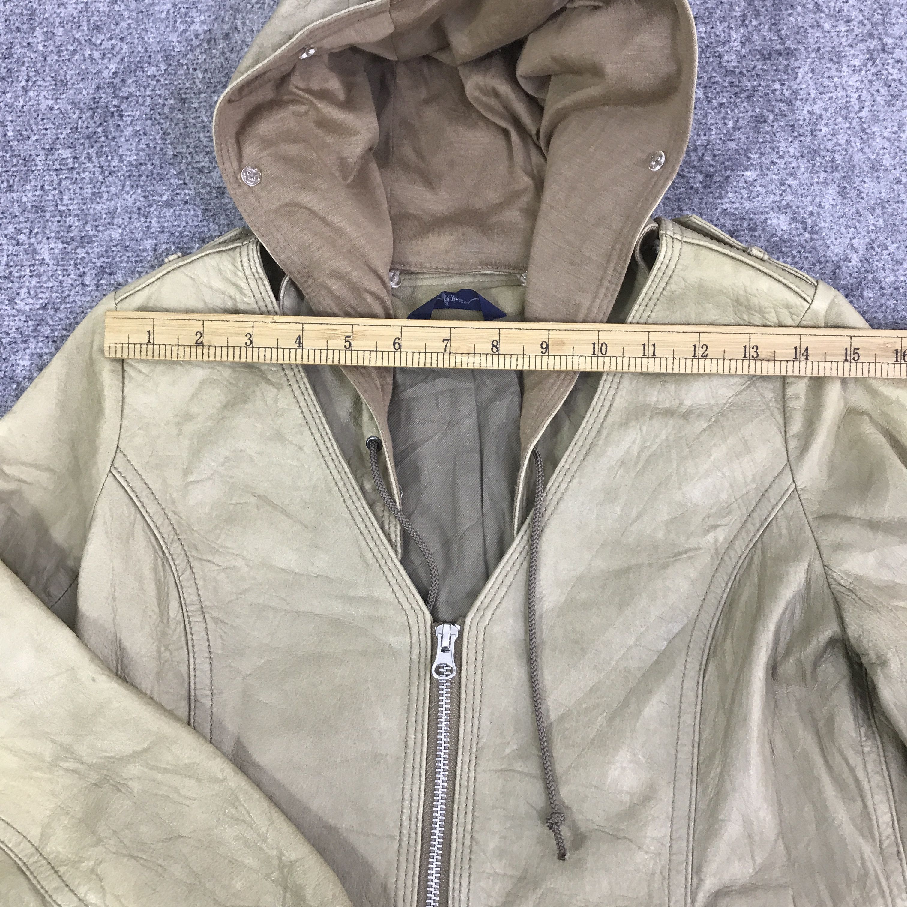 Japanese Brand SOFFITTO LEATHER HOODIE JACKET K110B8 Size US L / EU 52-54 / 3 - 5 Thumbnail
