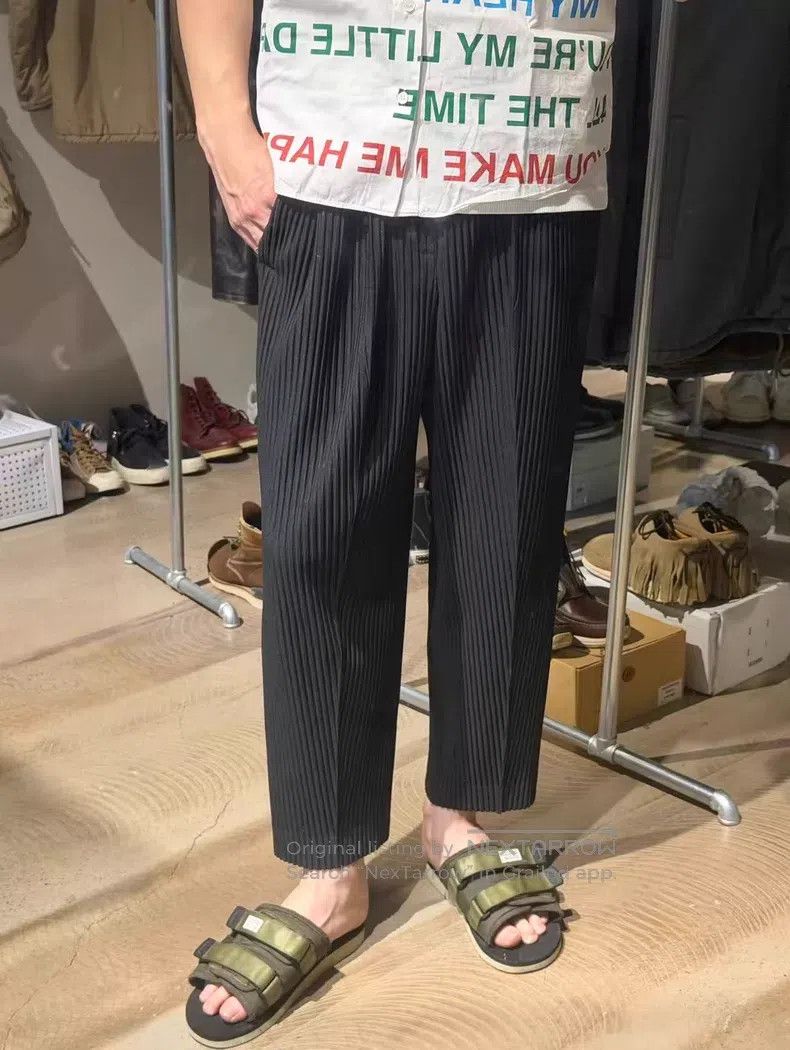 Issey Miyake Issey Miyake size:1 Ruffle Pants Black Size 31" - 3 Thumbnail