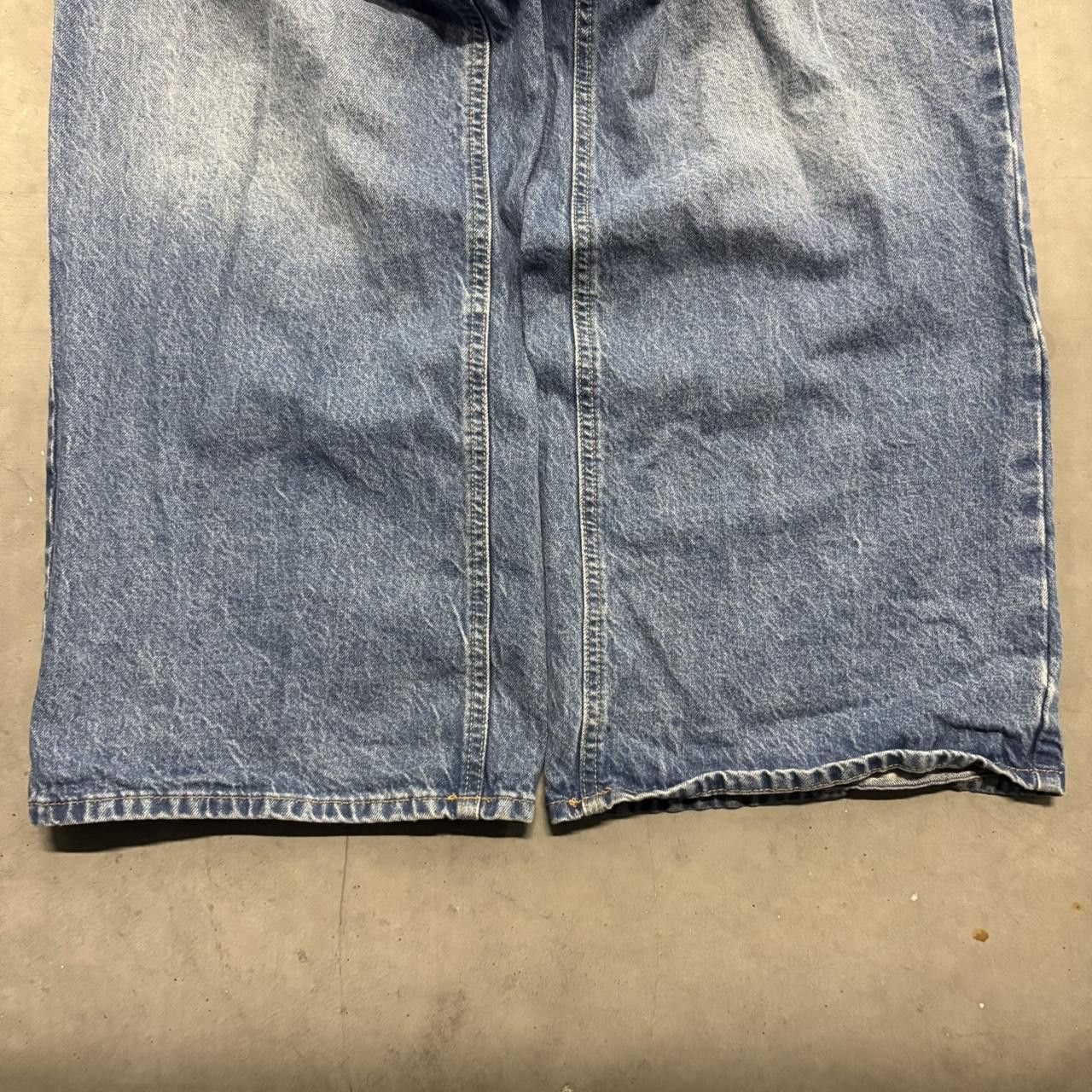 Japanese Brand × Vintage Crazy Vintage Y2K/2000s Super Baggy Super WideLeg Grunge Skater Style Medium Wash Denim Jeans! Size US 38 / EU 54 - 5 Thumbnail