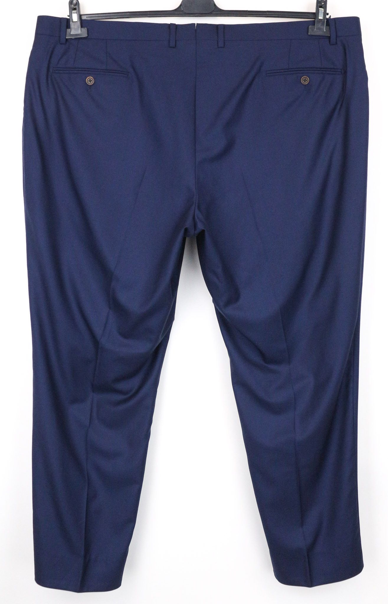 Suitsupply LAZIO UK54S Blue Wool Pleated Trousers 74728 Size 54R - 2 Thumbnail