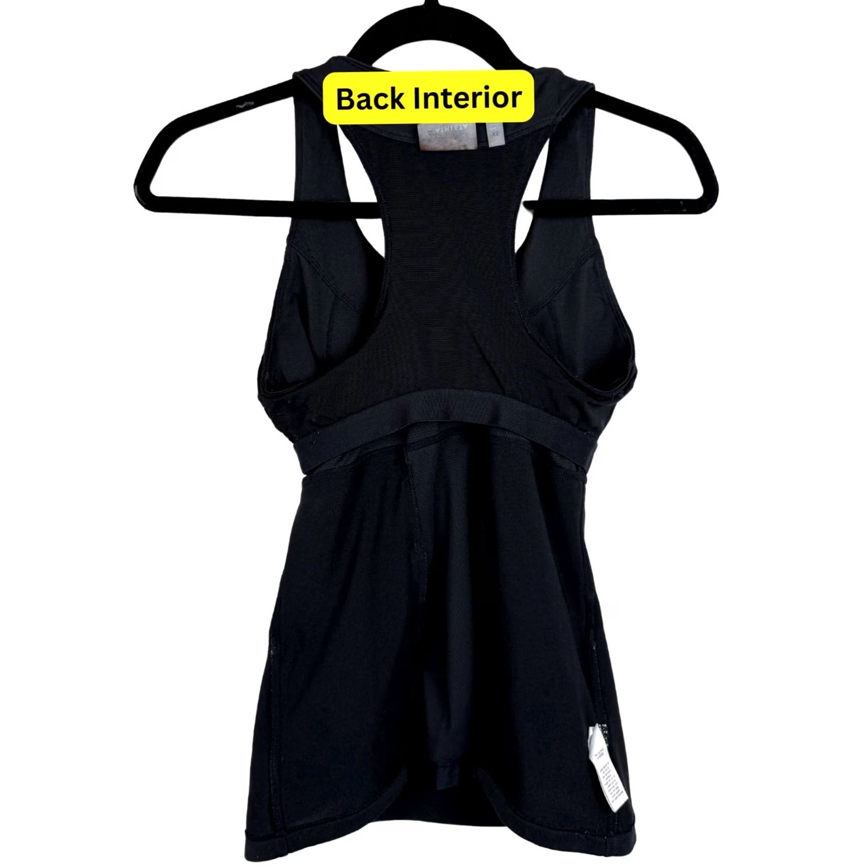 Athleta VINTAGE Athleta Black Built-In Shelf Bra Tank Top w/ Ball Pockets Tennis/Golf Workout-XS Size XS / US 0-2 / IT 36-38 - 6 Thumbnail