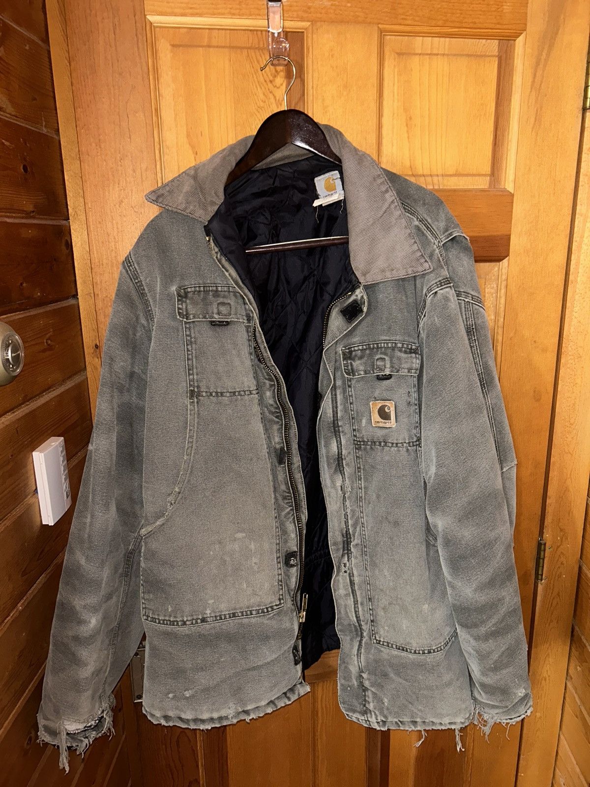 image of Vintage Carhartt Jacket in Grey, Men's (Size XL)