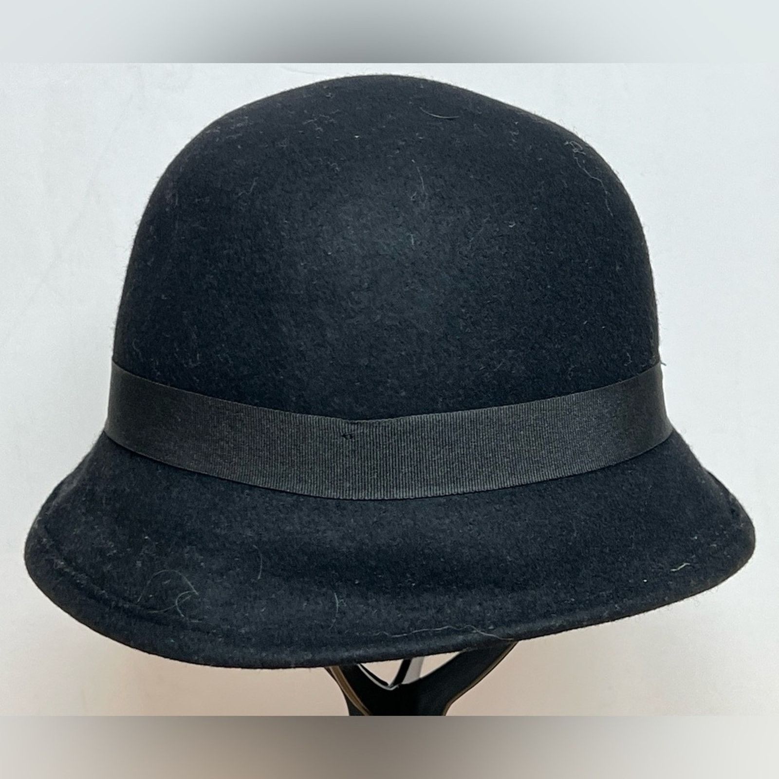 Goorin Bros. GOORIN BROS. Women’s Medium Cloche Wool Hat Black Ribbon Bow Size ONE SIZE - 3 Thumbnail