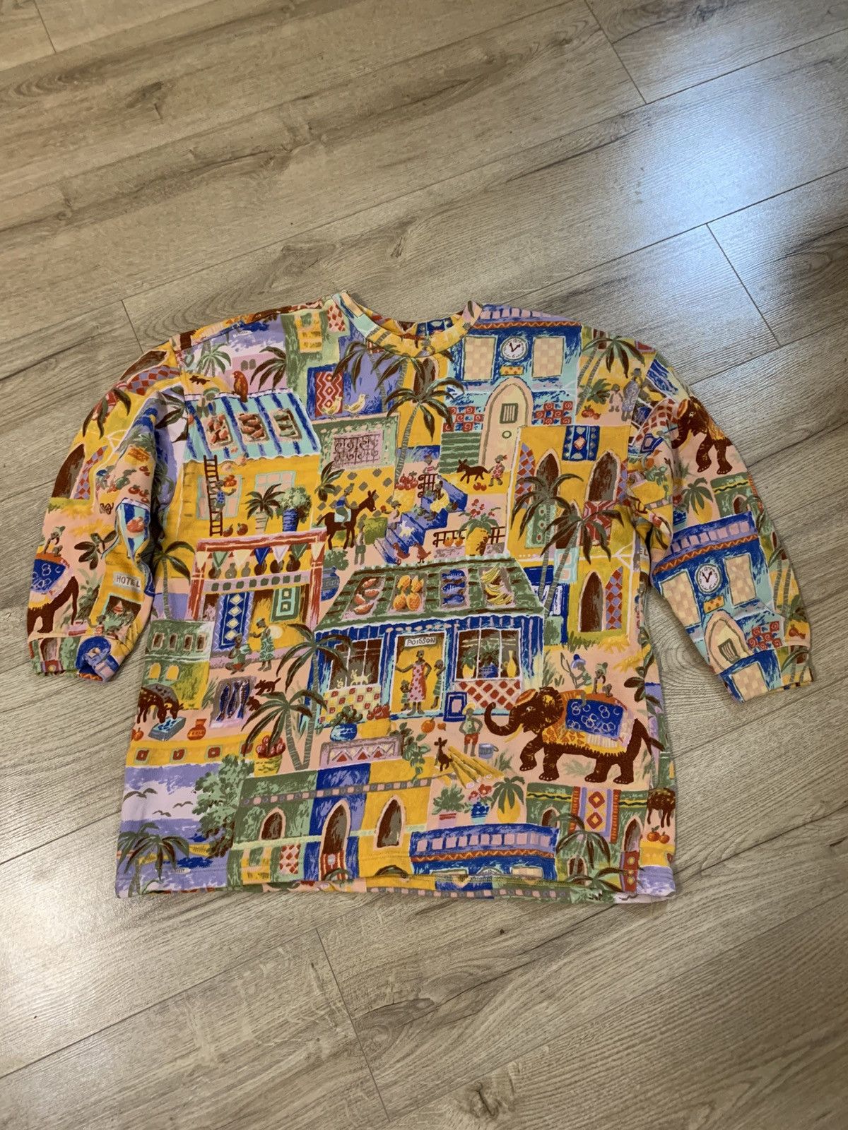 Kenzo Vintage 80-90 Kenzo Jungle Graphic Cotton Sweatshirt (L) Size US L / EU 52-54 / 3 - 1 Thumbnail