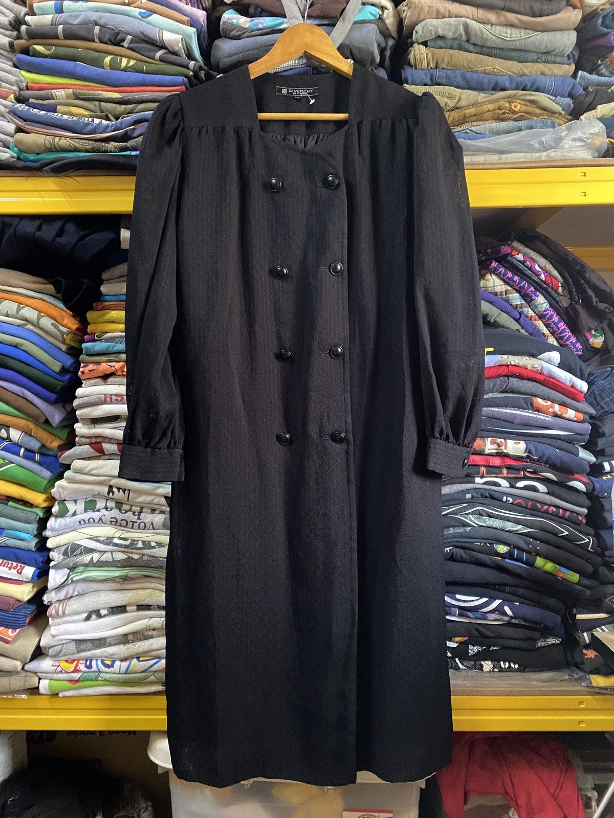 Designer × Givenchy Formal Givenchy luxury Black Wool Dress With Lace Size L / US 10 / IT 46 - 1 Thumbnail