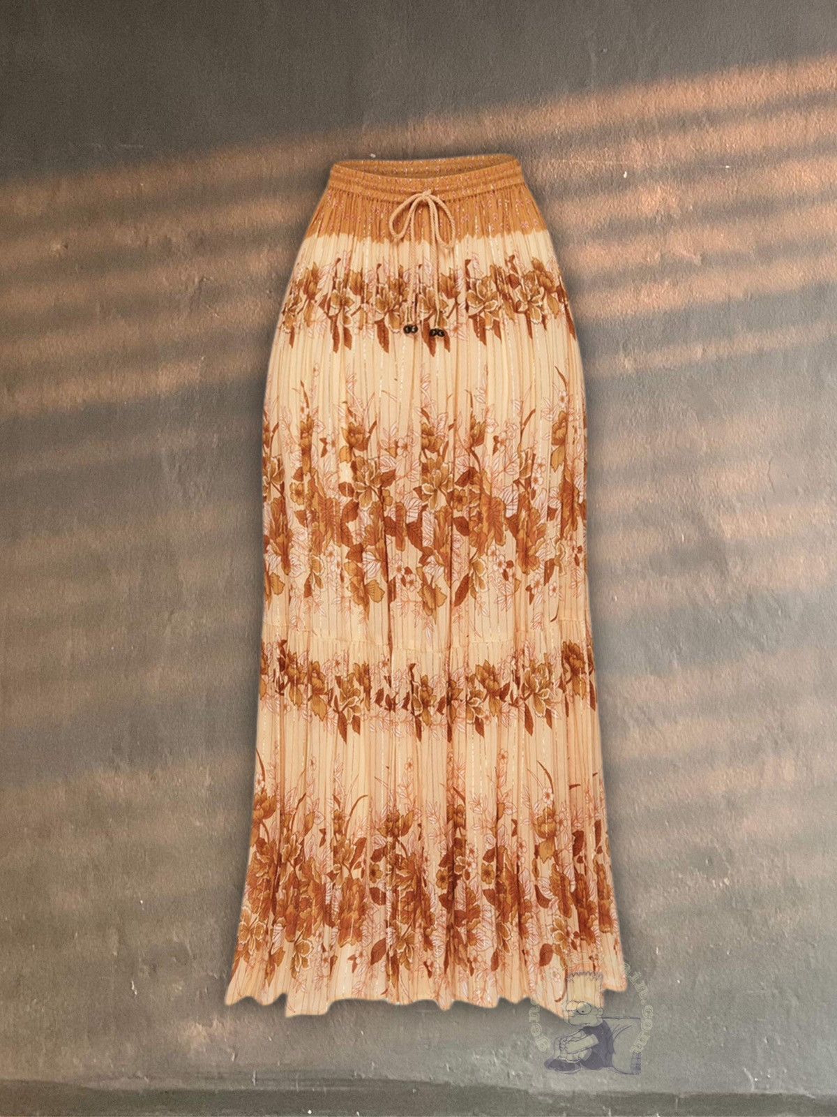 image of Archival Clothing x Gypsy Spell & Gypsy Collective Coco Lei Skirt In Caramel Small, Women's (Size 2