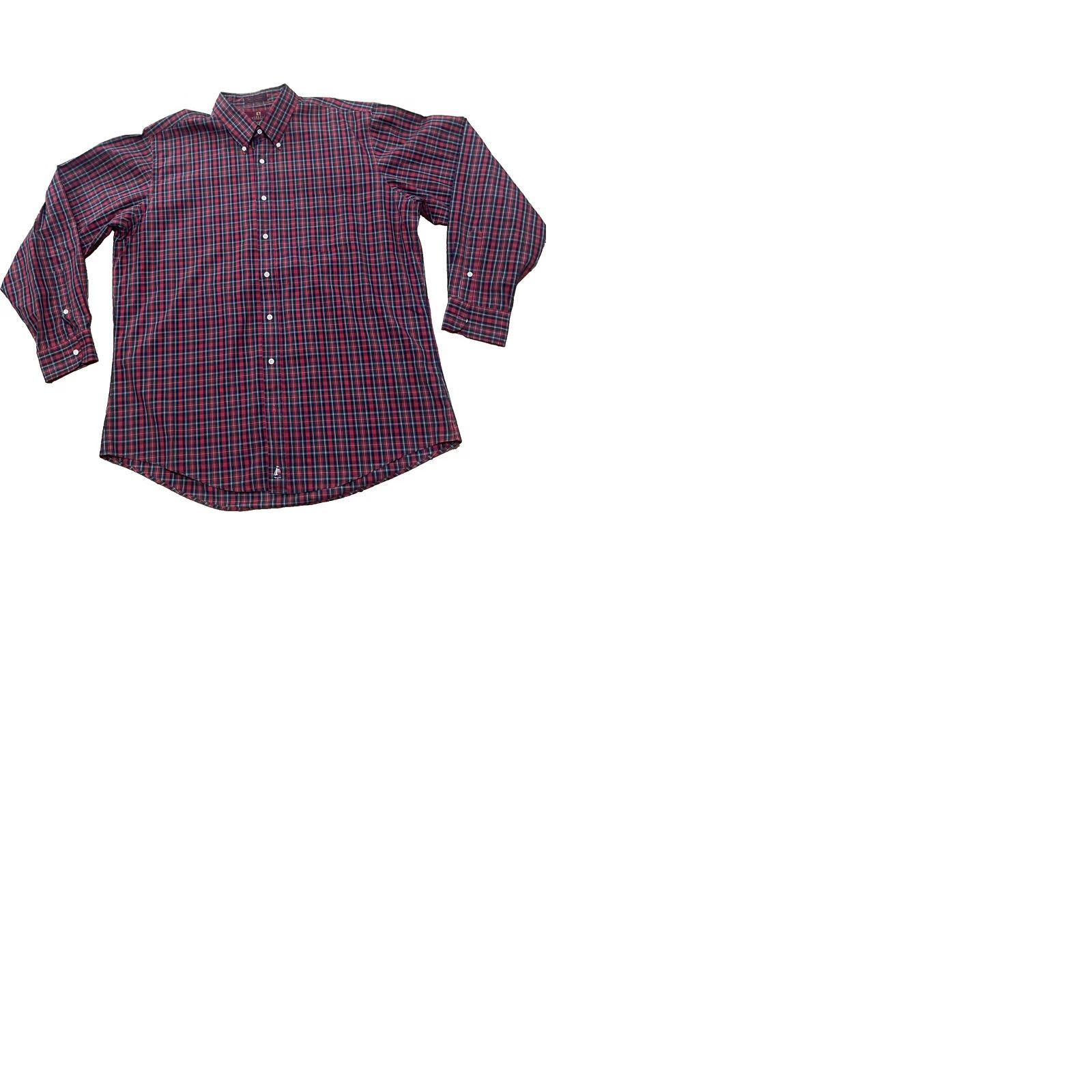 Nordstrom VINTAGE Nordstrom Red Plaid Button-Up Shirt Men 17.5 36 50 in Chest 80's Broadcloth Casual Size US XXL / EU 58 / 5 - 11 Thumbnail