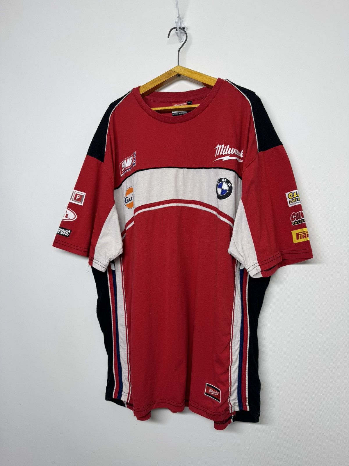 BMW Vintage Bmw Milwaukee Racing Motosport Clinton T-shirt Size US XXL / EU 58 / 5 - 5 Thumbnail