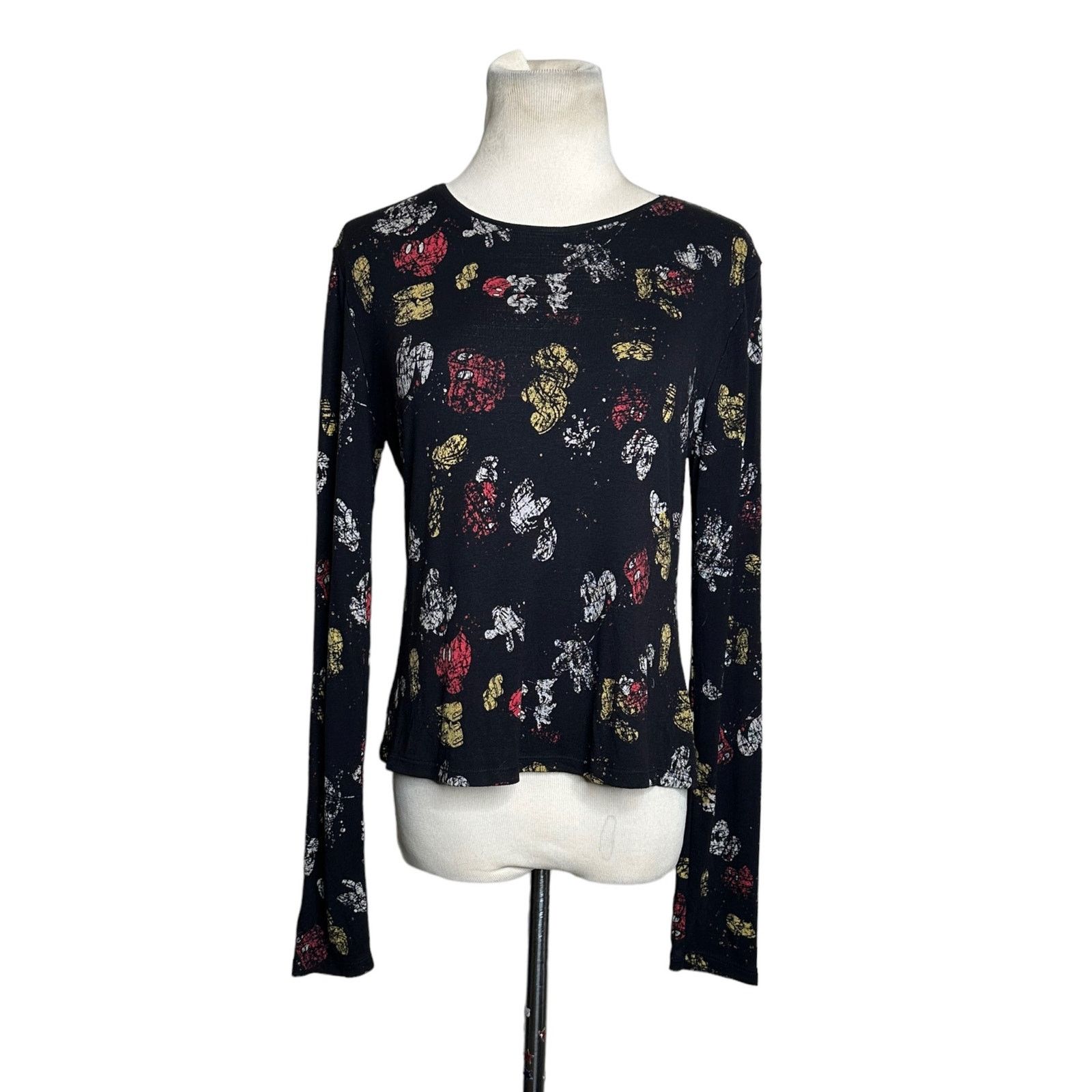Desigual Desigual Slim Black Little Mickey Mouse print T-shirt sz XL Size XL / US 12-14 / IT 48-50 - 1 Thumbnail