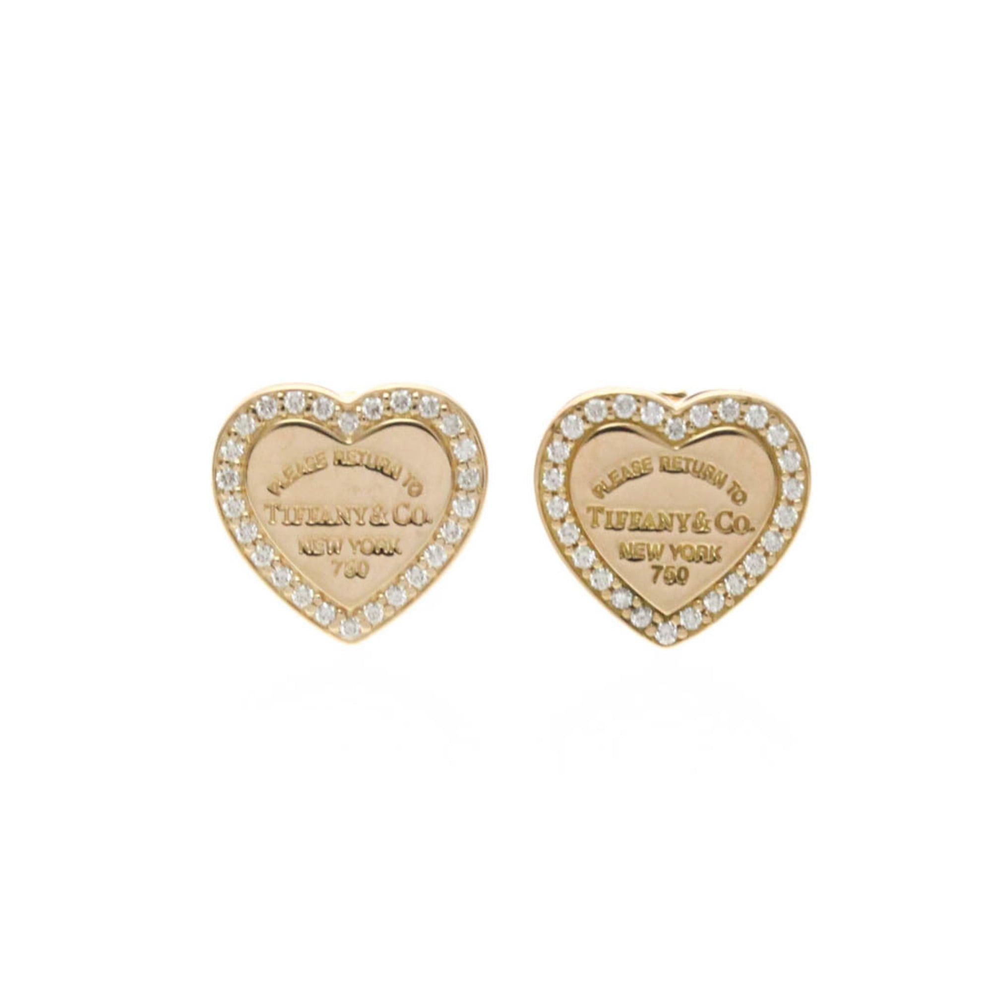 Tiffany & Co. Tiffany Return To Tiffany Diamond Earrings Diamond Pink Gold (18K) Stud Earrings Pink Gold Size ONE SIZE - 1 Thumbnail