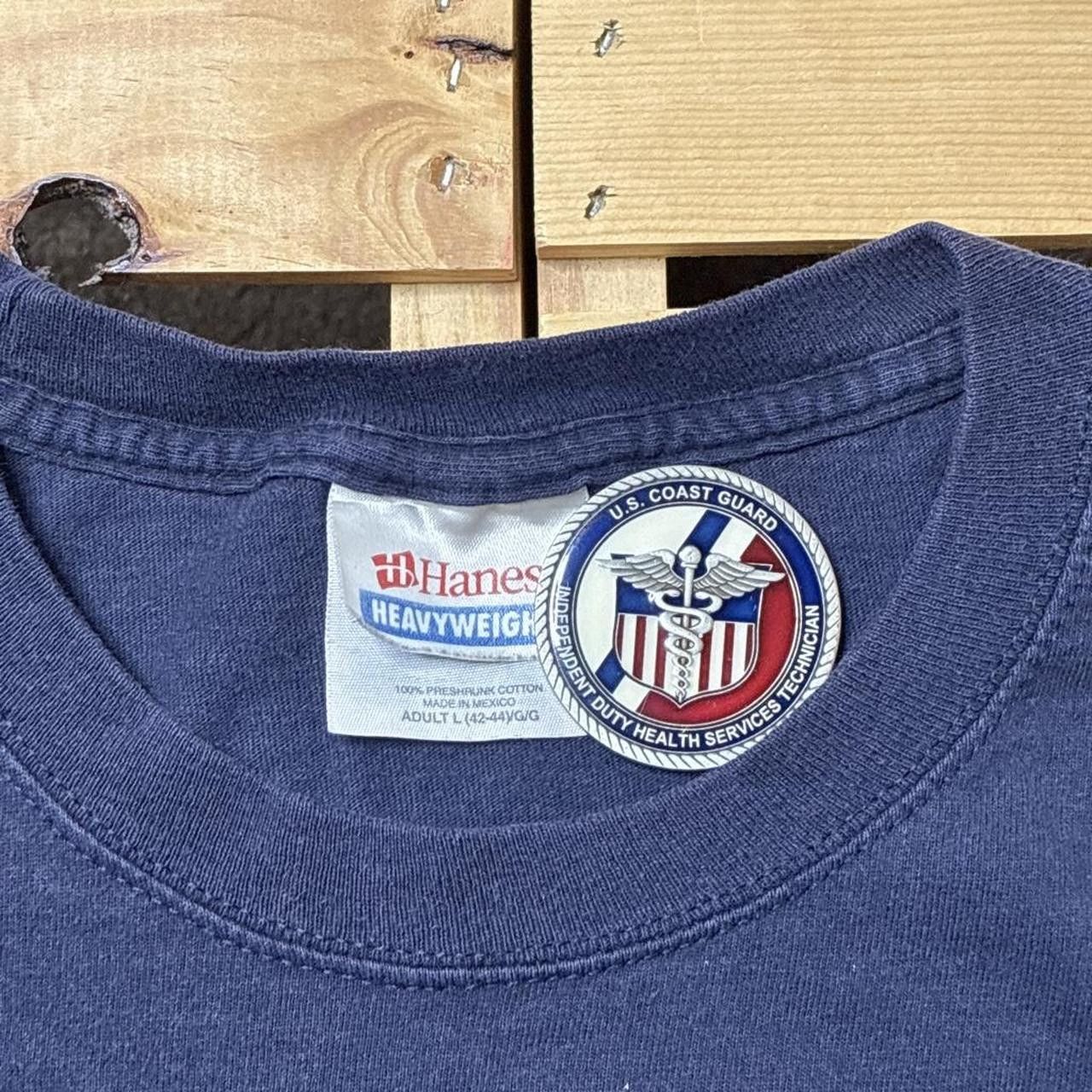 Hanes Vintage Rock & Roll Navy Blue Skull Tee Size Large | Grailed