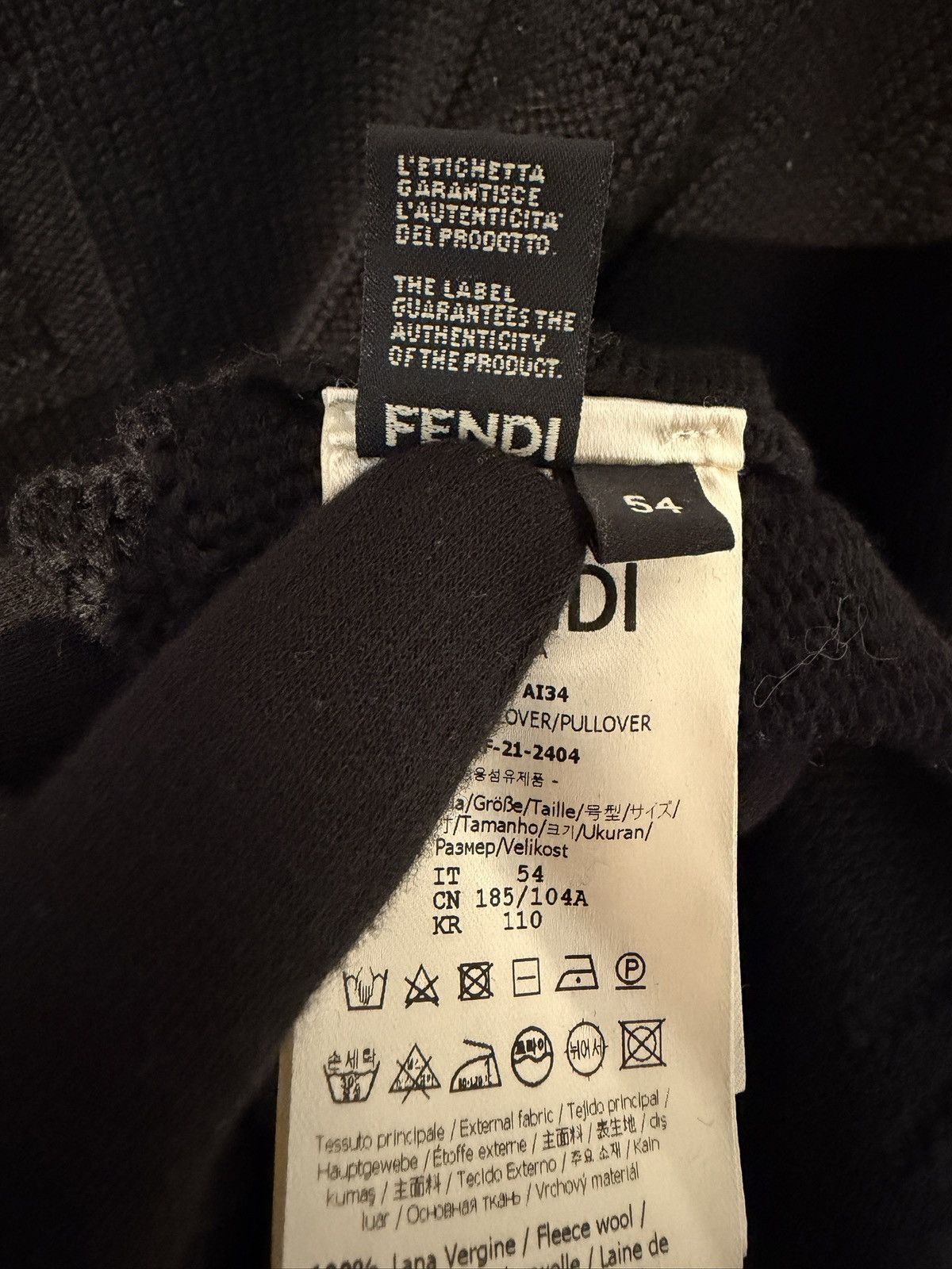 Fendi Fendi FF Motif Sweater Black Size US L / EU 52-54 / 3 - 10 Thumbnail