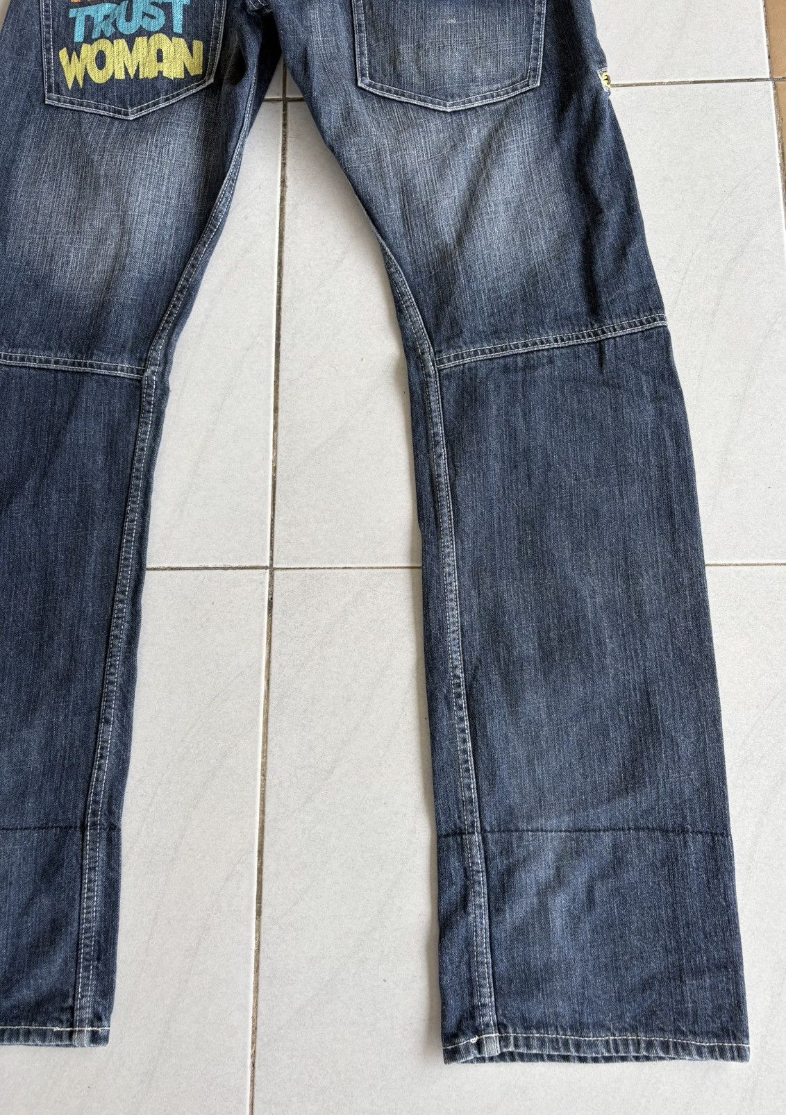 Other Japanese Streetwear Double Waist Jeans Distressed Denim Size US 31 - 14 Thumbnail