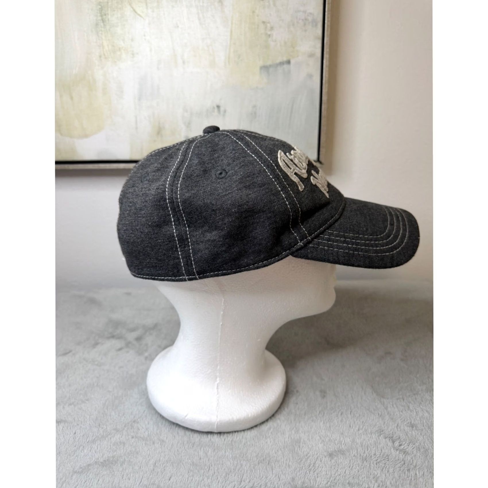 Aeropostale Aeropostale Hat Gray L/XL New York Est 87 Embroidered Tek Flex Cap Mens Size ONE SIZE - 4 Thumbnail