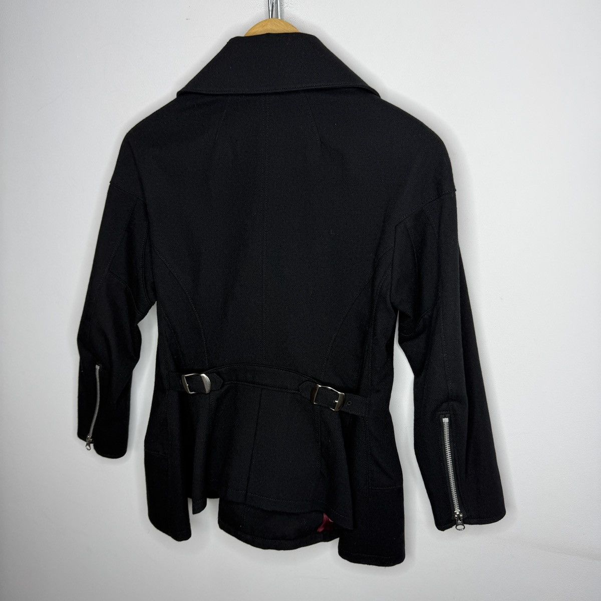 Comme des Garcons JUNYA WATANABE COMME des GARCONS Riders Jacket Black Wool Size M / US 6-8 / IT 42-44 - 10 Thumbnail