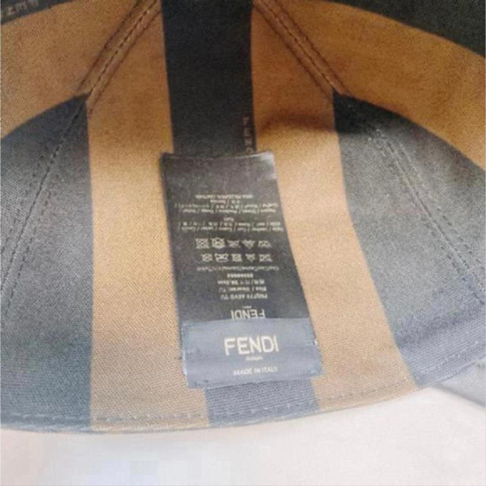 Fendi FF logo stripe reversible baseball hat Size ONE SIZE - 5 Thumbnail