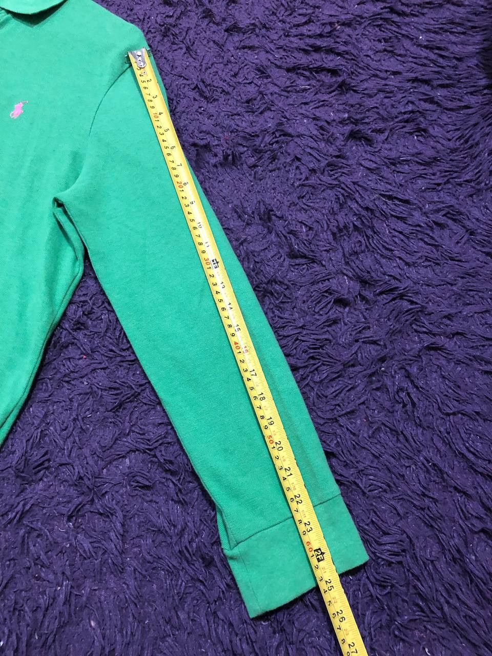Polo Ralph Lauren Green Custom Fit Long Sleeve Polo Ralph Lauren Size US XL / EU 56 / 4 - 4 Thumbnail