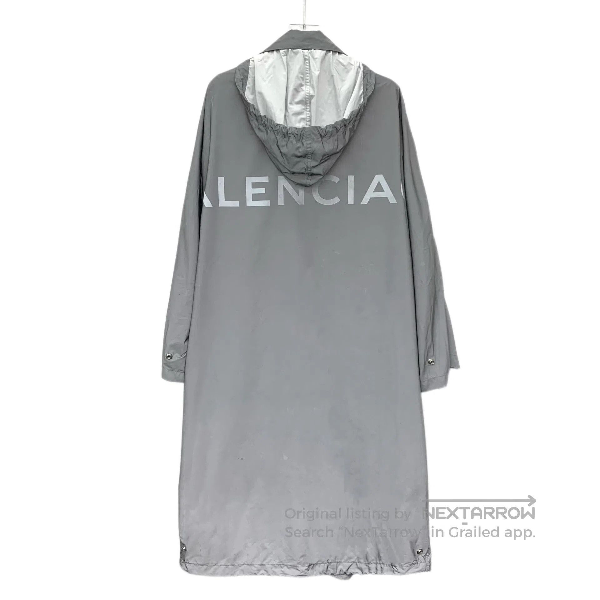 Balenciaga Balenciaga Gray Hooded Drawstring Collar Single Breasted L Size XXS / US 00 / IT 34 - 2 Thumbnail