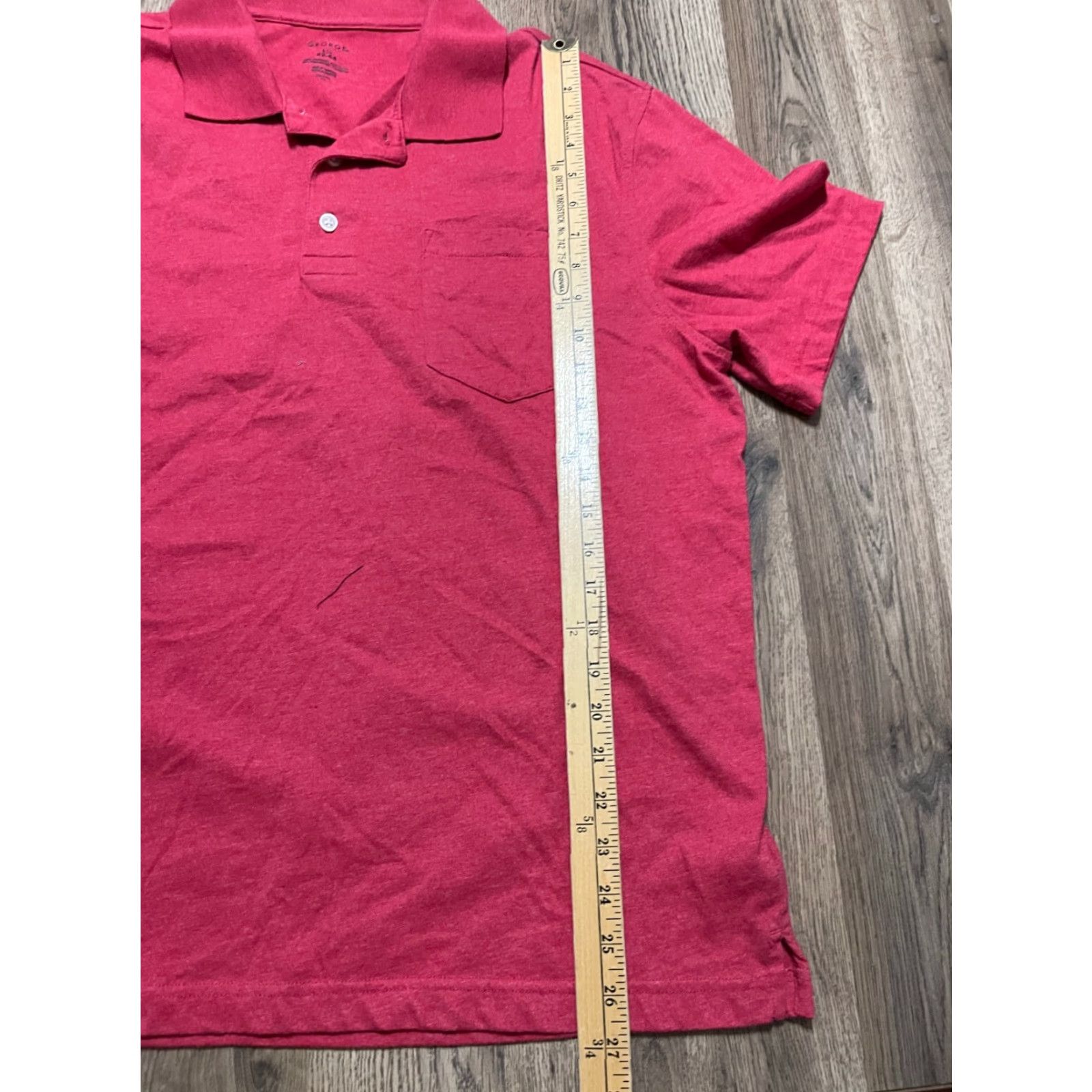 George George Shirt Mens Large Polo Short Sleeve Red Shirt Polo Casual Modern Men L Red George Shirt Polo Short Sleeve Casual Modern 1990s? Wait no. Size US L / EU 52-54 / 3 - 6 Thumbnail