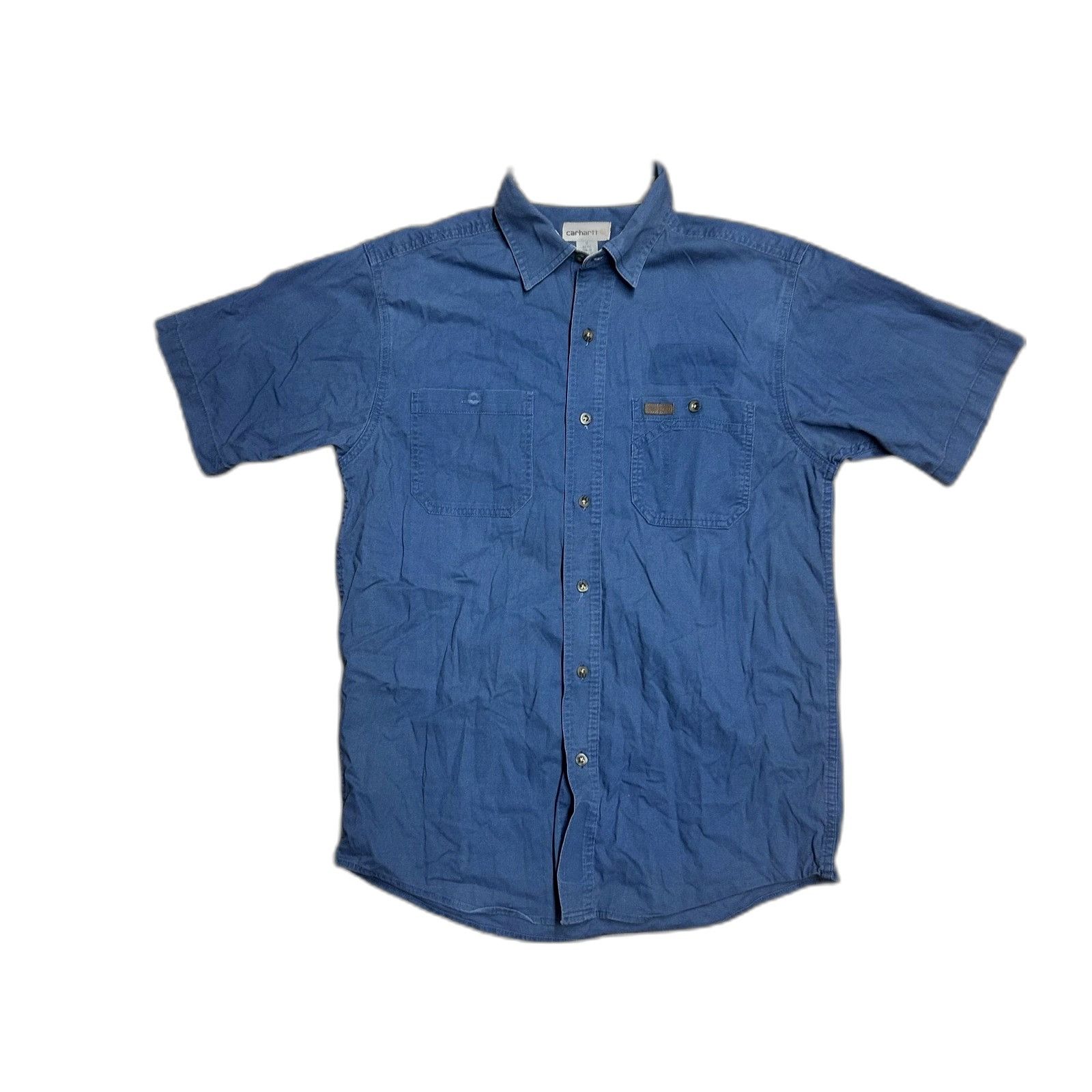 Carhartt Carhartt Mens Medium Blue Denim Work Poly Button Up Shirt Bu Size US M / EU 48-50 / 2 - 3 Thumbnail