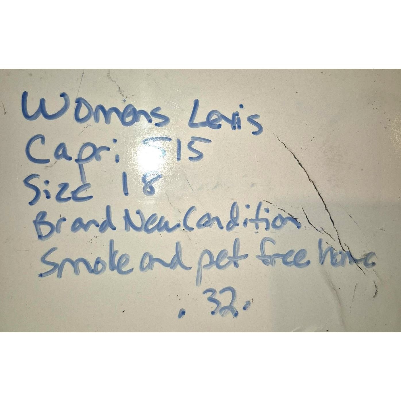 Levi's Levis Womens 18 516 Capri Jeans Blue Denim Cut-Off Style Jus Size 40" / US 18 - 8 Thumbnail