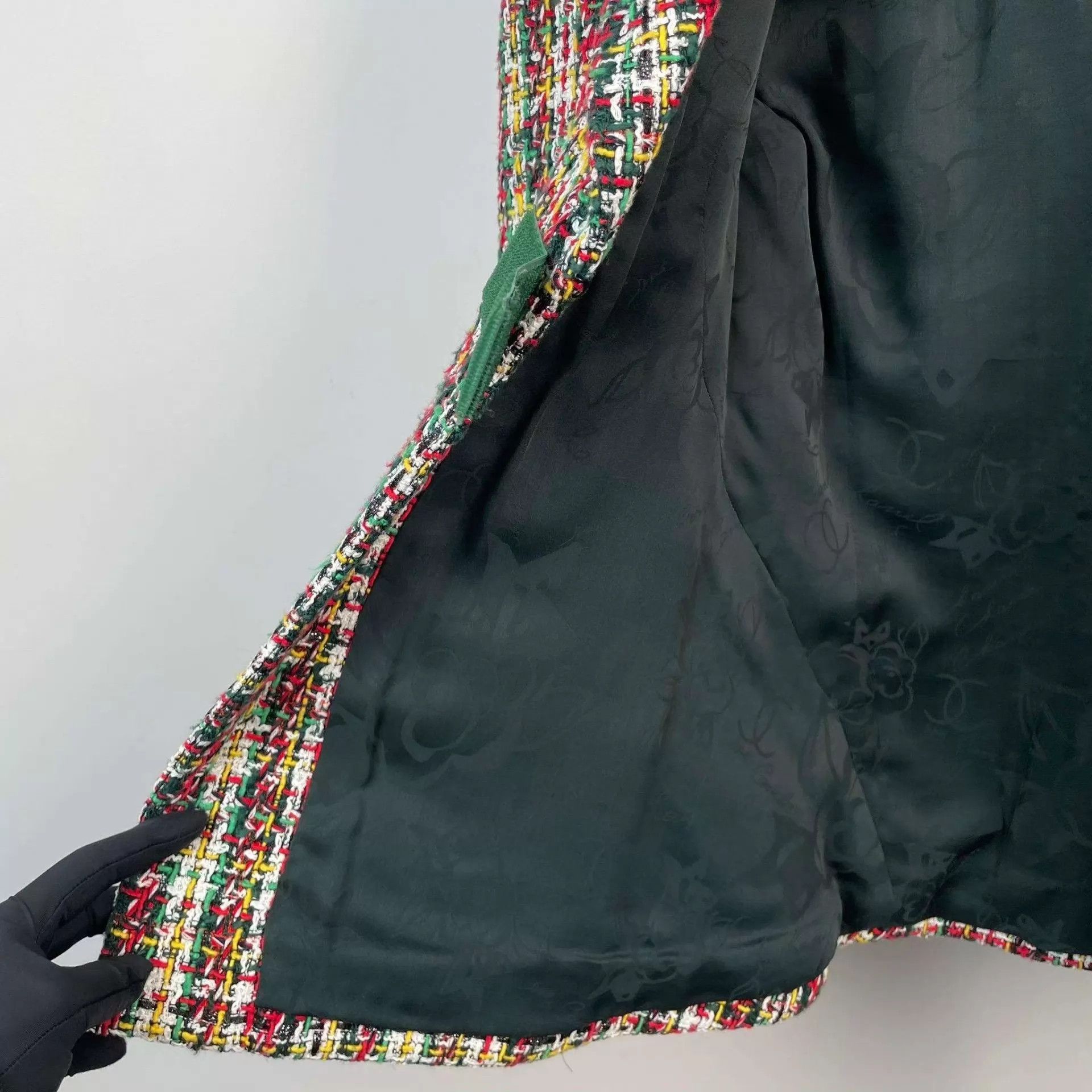 Chanel Chanel tweed jacket women's colorblocked FR38 17S Size S / US 4 / IT 40 - 8 Thumbnail