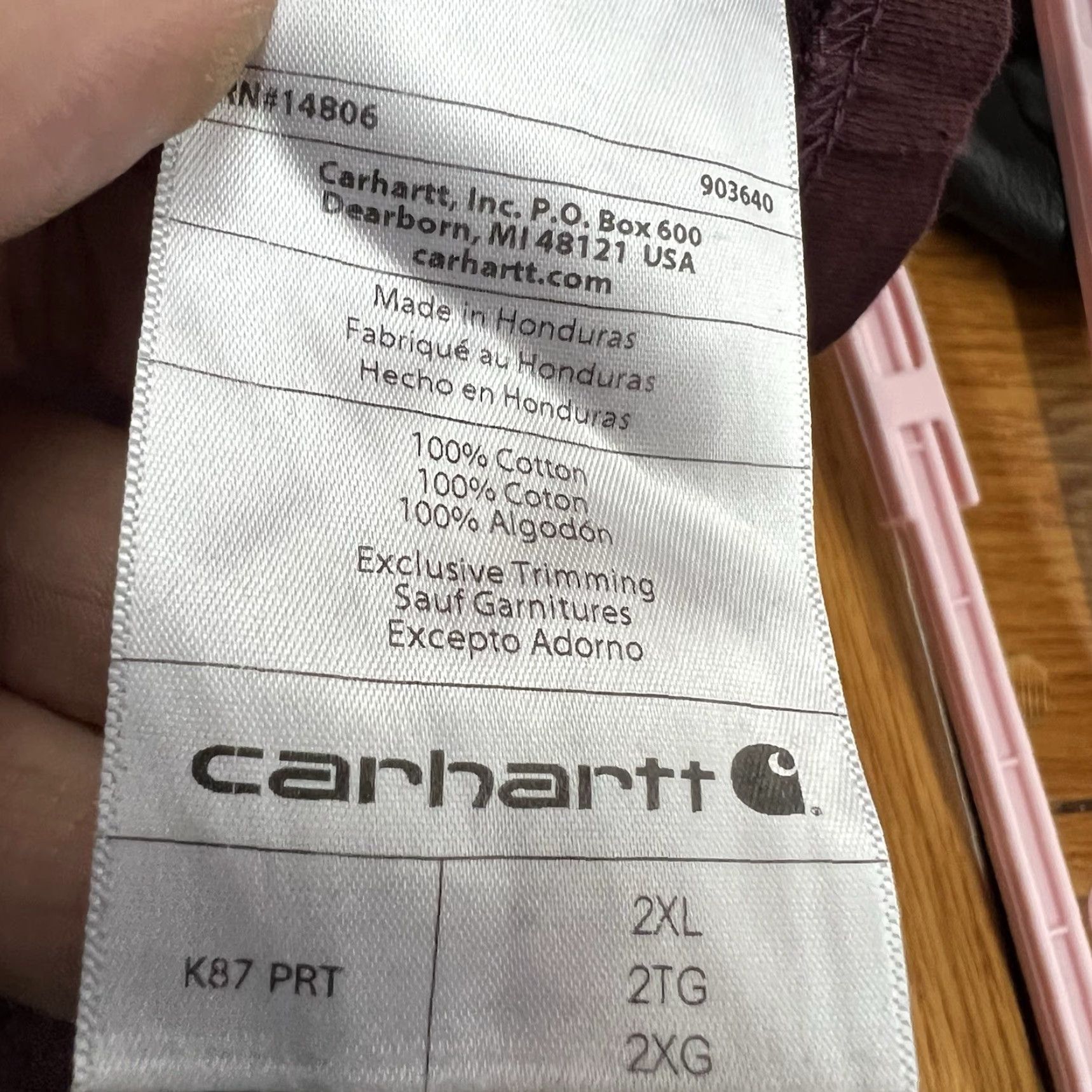 Carhartt Carhartt K-87 Loose Fit Pocket T-Shirt 2XL Red Short Sleeve Mens Size US XXL / EU 58 / 5 - 6 Thumbnail