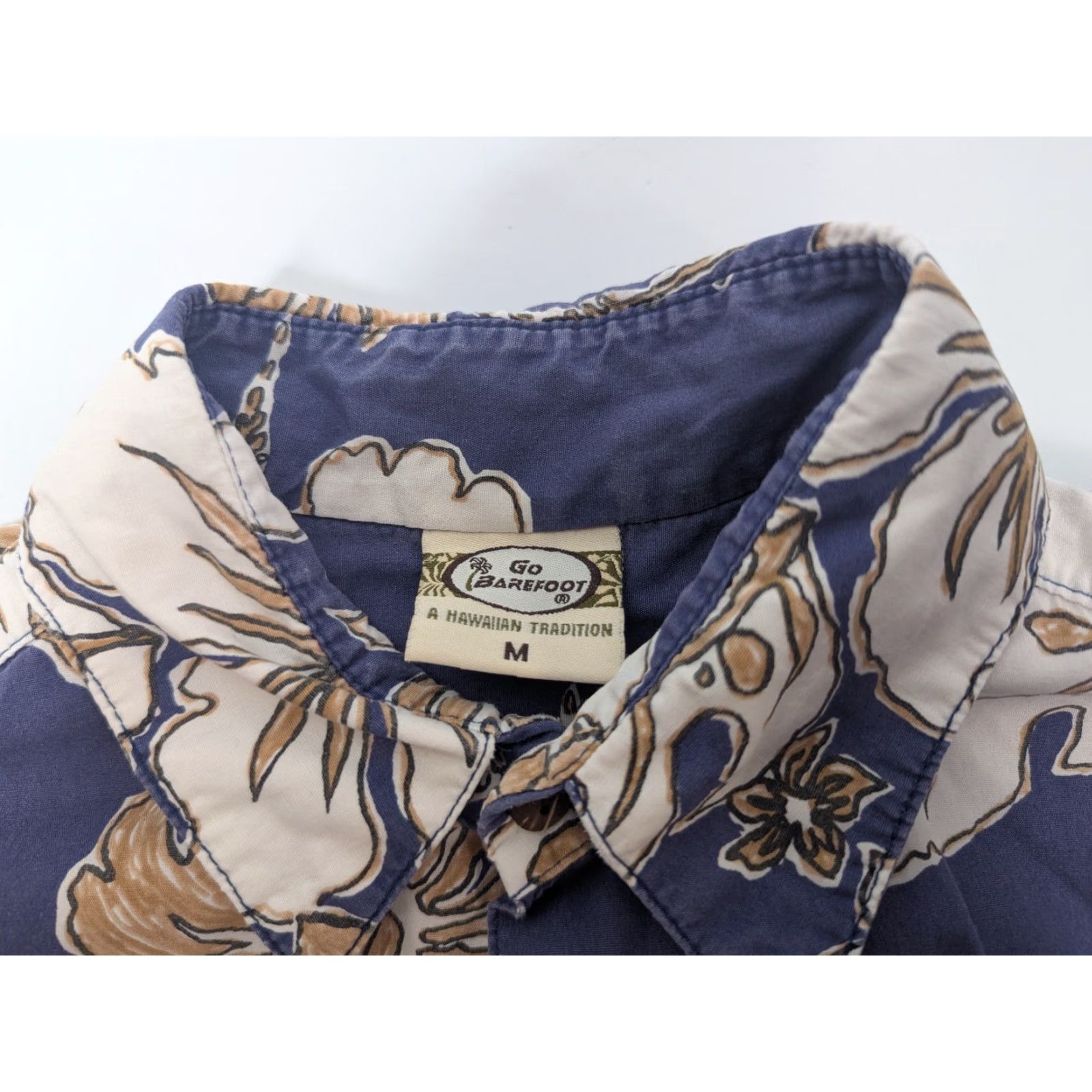 Vivobarefoot VTG Go Barefoot Shirt Men M Blue Hibiscus Floral Hawaiian Aloha Size US M / EU 48-50 / 2 - 6 Thumbnail
