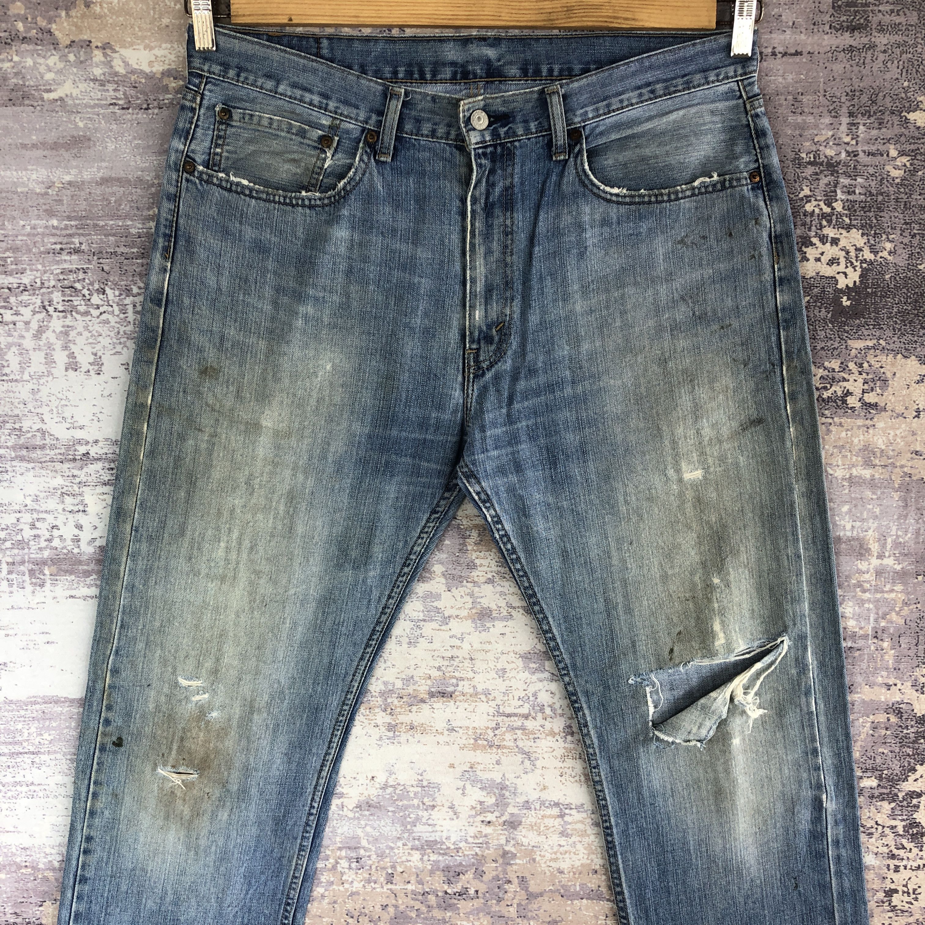 Levi's Vintage Distressed Levis Jeans Levi's 505 Light Wash Denim Size US 36 / EU 52 - 3 Thumbnail