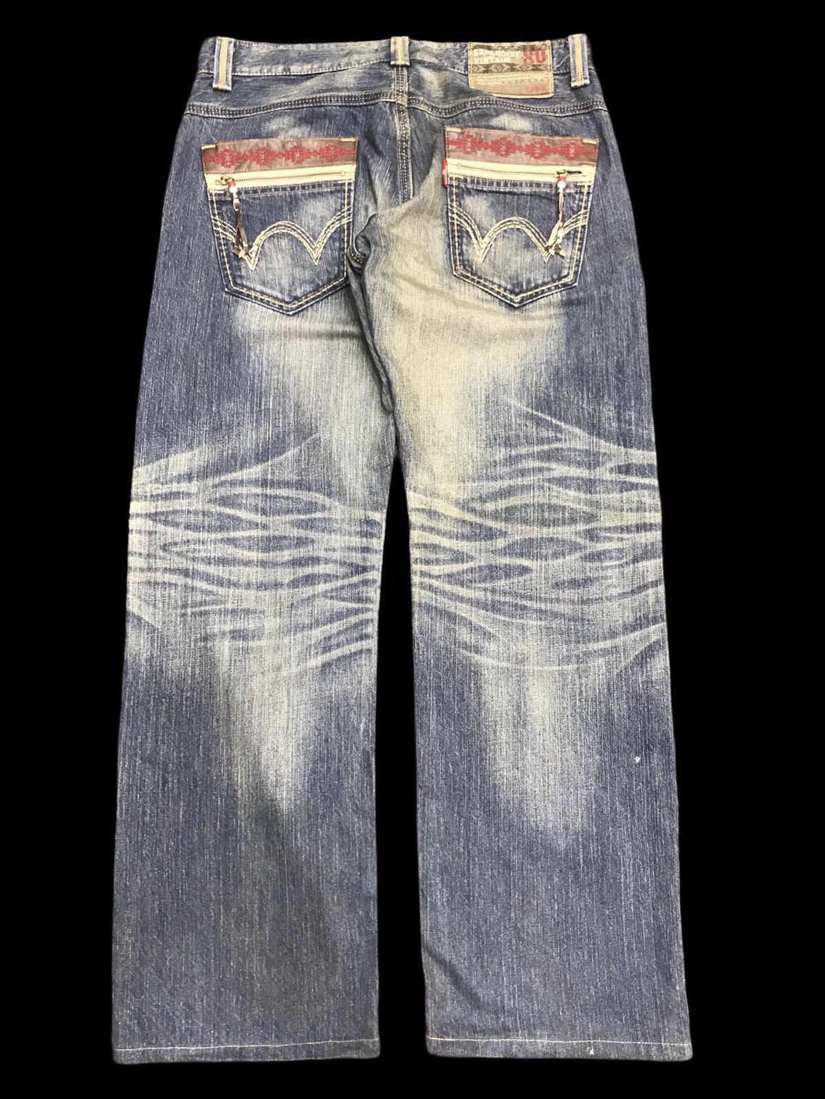 Edwin 💥BAGGY💥EDWIN 444XV Stone Wash Fades Denim F157 Size US 36 / EU 52 - 9 Thumbnail