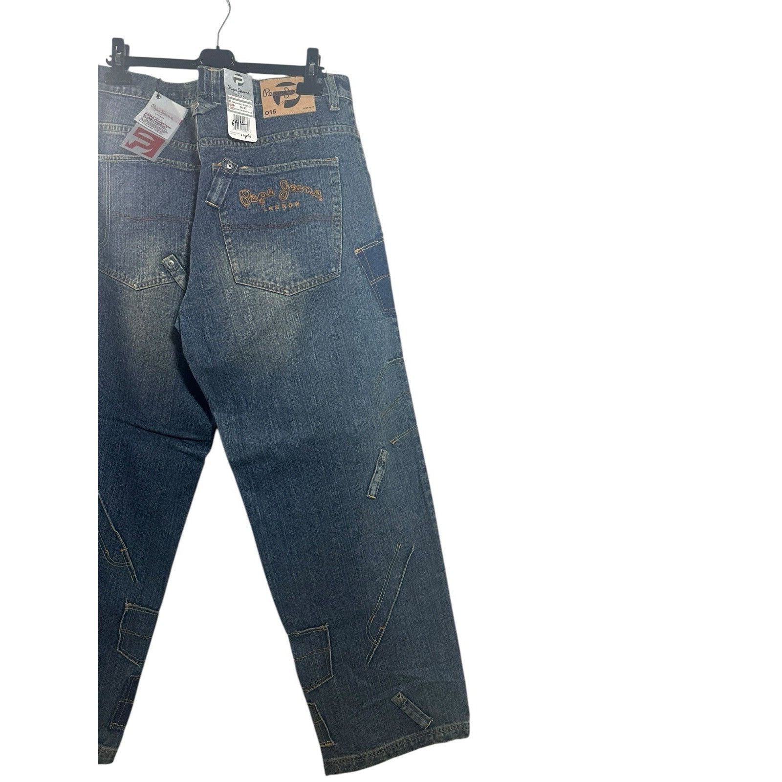 Pepe Jeans Vintage Pepe London Baggy Denim Jeans Blue Hip Hop 90’s 200 Size US 38 / EU 54 - 7 Thumbnail