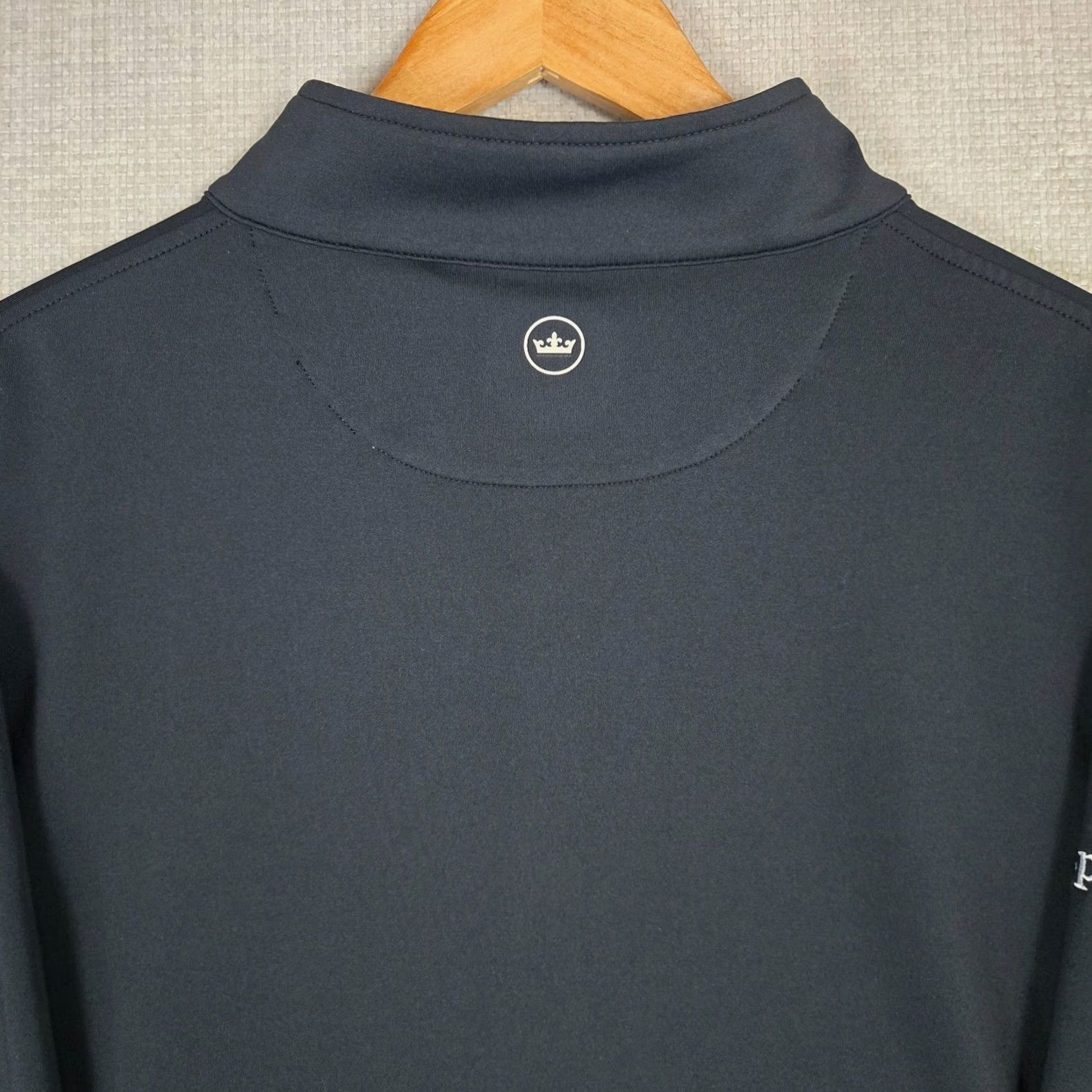Peter Millar PETER MILLAR Mens 3XL Performance 1/4 Zip Perth Pullover Black Golf Pullover Size US XXL / EU 58 / 5 - 5 Thumbnail