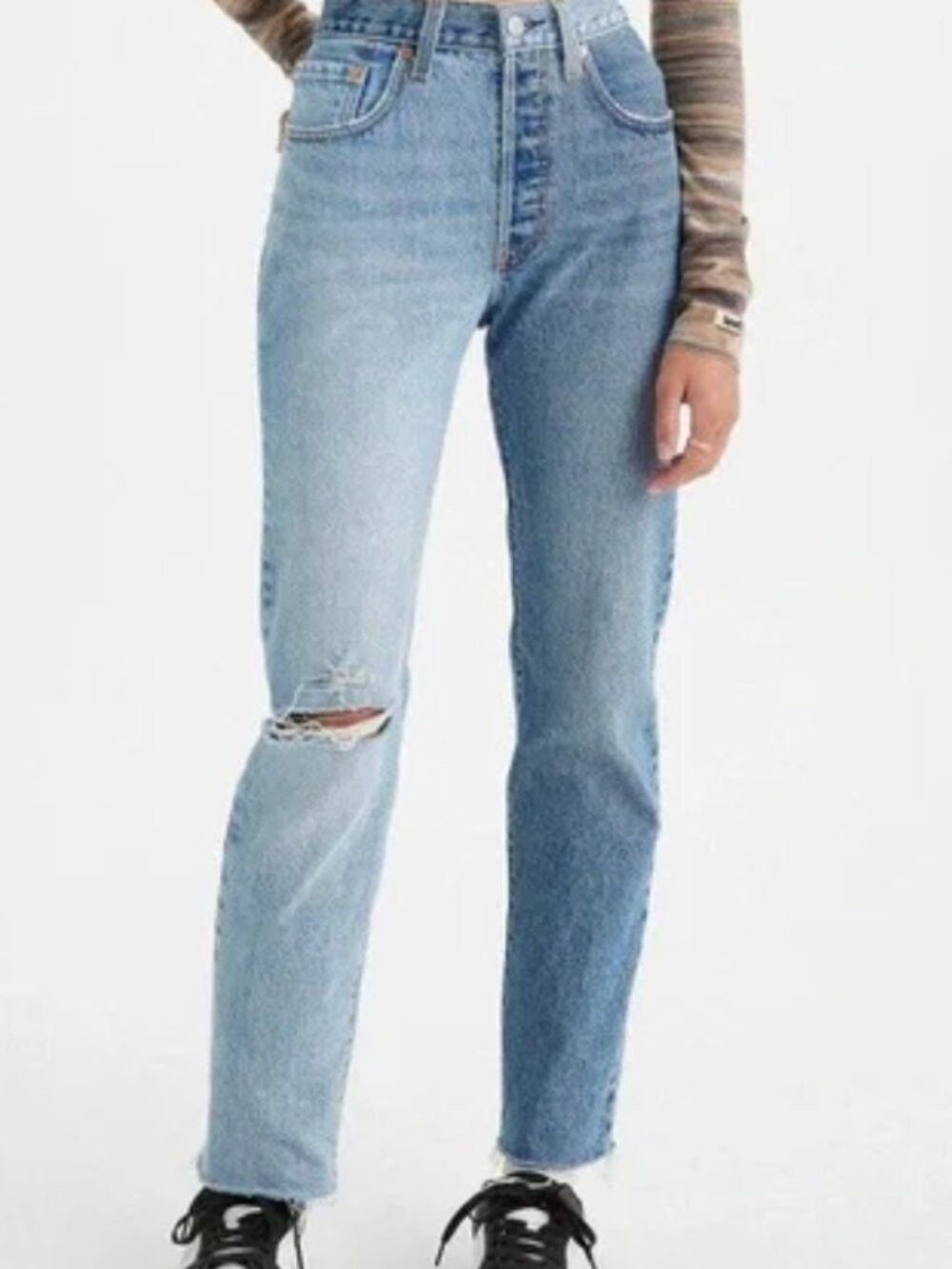 Levi's Levi’s 501 Two Tone Button Fly Straight Leg Jeans Size 27" / US 4 / IT 40 - 8 Thumbnail