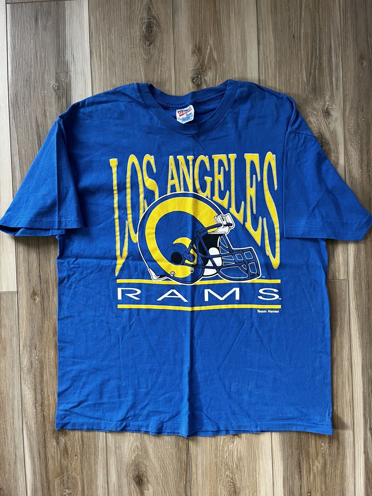 NFL × Vintage SINGLE STITCH Los Angeles Rams Tee Size US XL / EU 56 / 4 - 1 Thumbnail