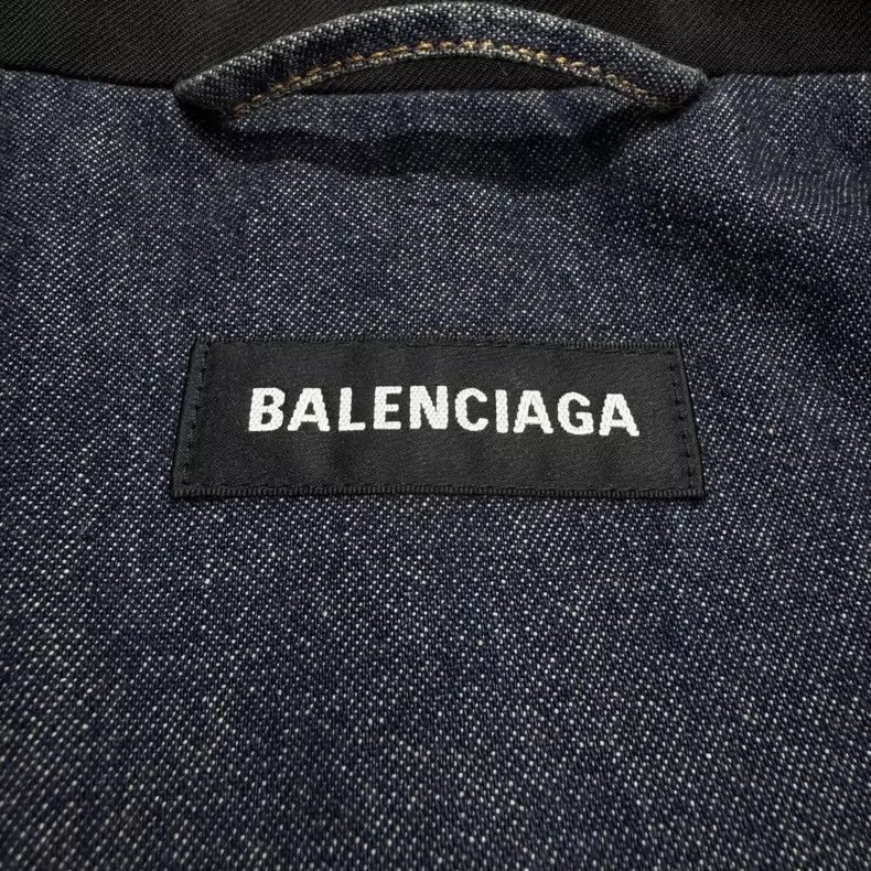Balenciaga Balenciaga Denim Patchwork Blazer Jacket Size US S / EU 44-46 / 1 - 5 Thumbnail
