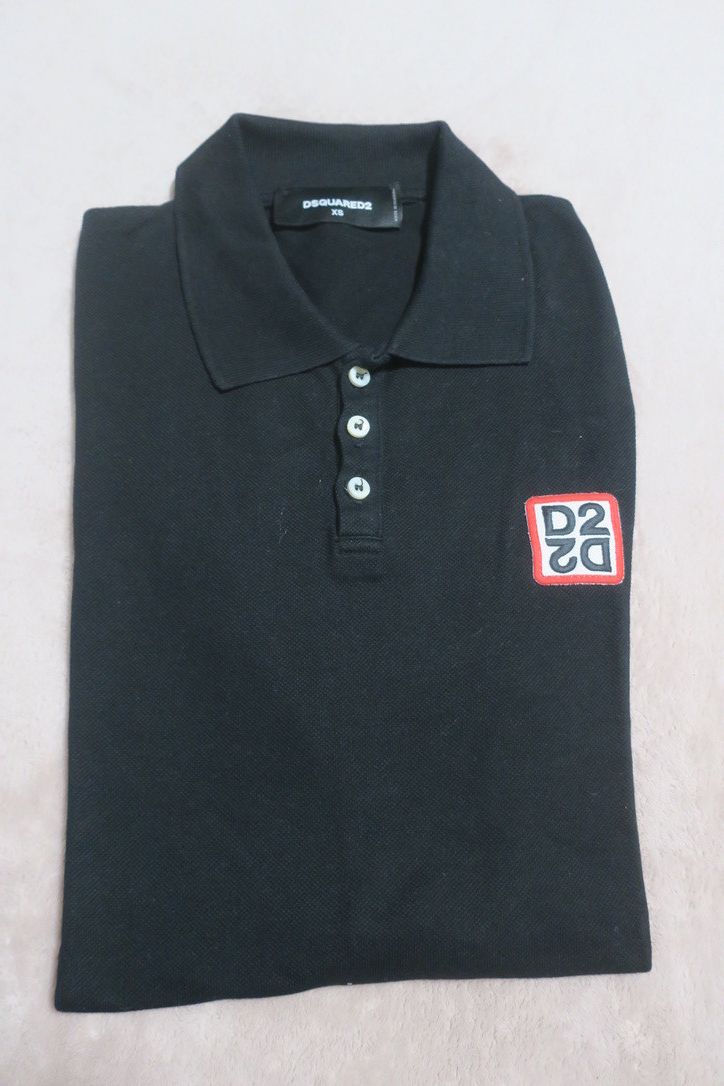 Dsquared2 Black Polo Size XS Classic Fit Size US XS / EU 42 / 0 - 1 Thumbnail