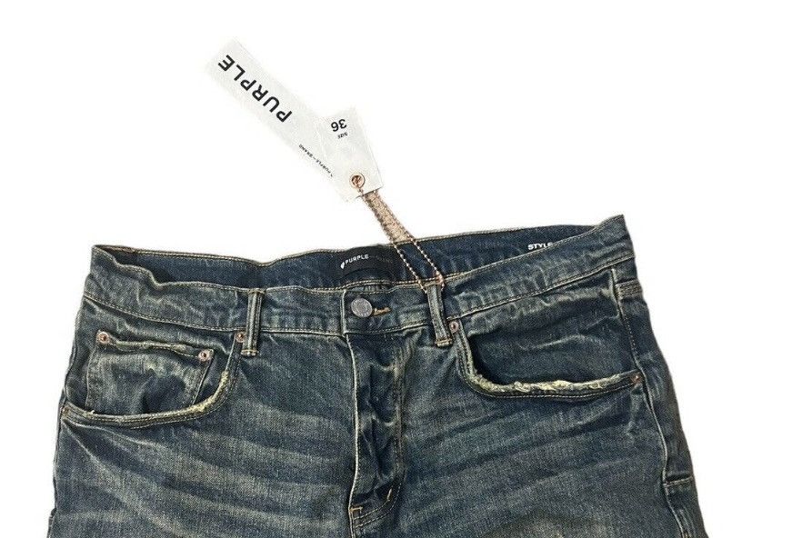 Purple × Purple Brand Purple Brand Jeans Mens Slim Fit P001 Blue Size 36/32 Size US 36 / EU 52 - 6 Thumbnail