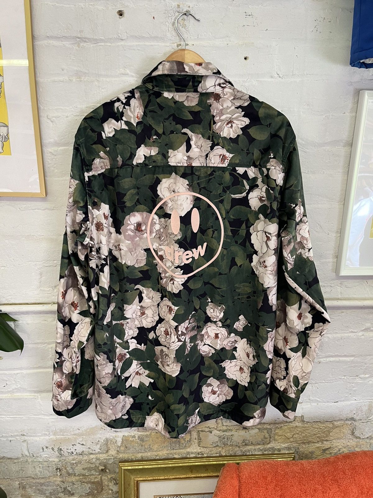 Drew House Drew House Iceberg Rose Velvet Button Up Shirt Size US XL / EU 56 / 4 - 10 Thumbnail