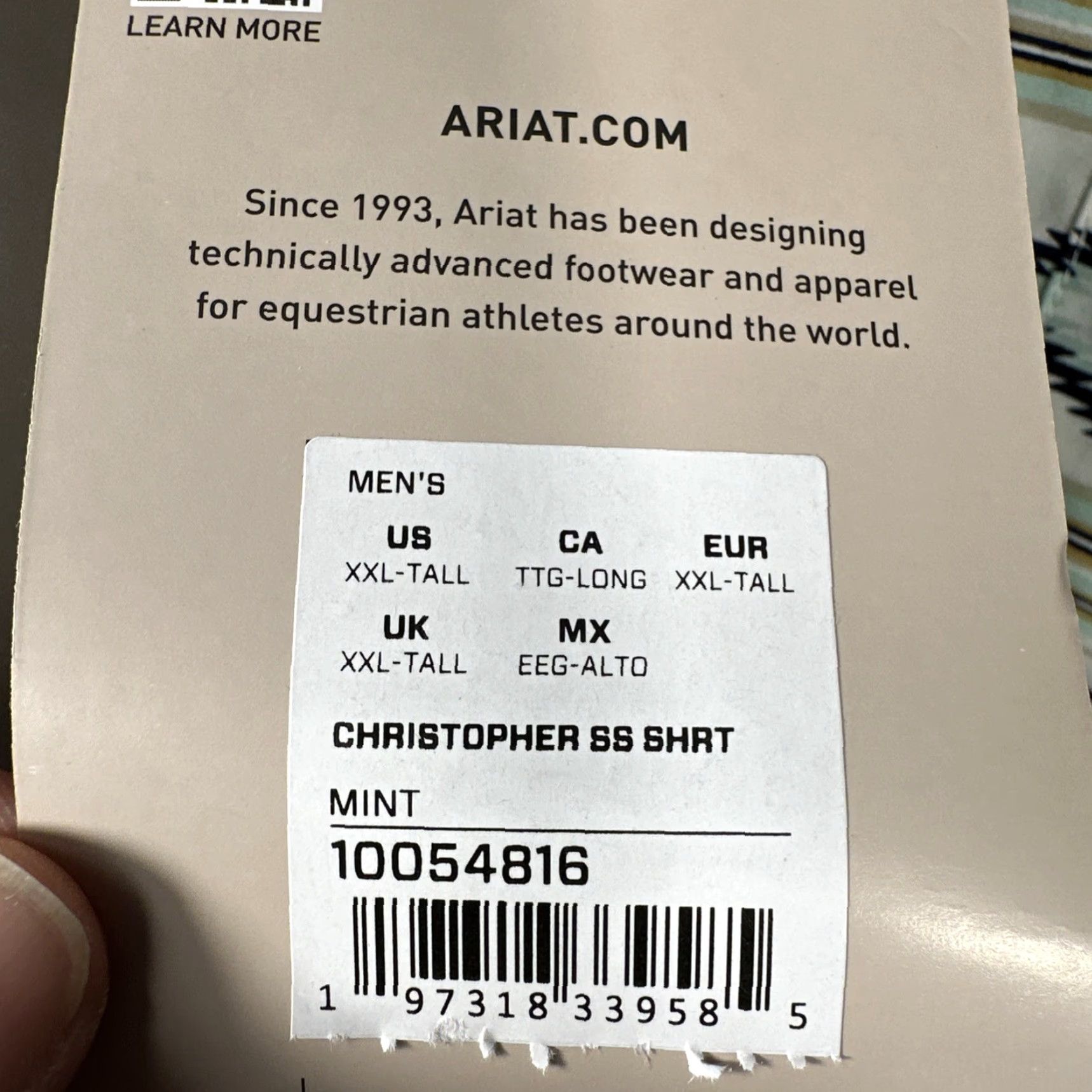 Ariat Ariat Shirt Mens XXL Tall Classic Fit Christopher Aztec Print Short Sleeve Geometric Multicolor Collared Button-Up Pockets Western 90s? Size US XXL / EU 58 / 5 - 3 Thumbnail