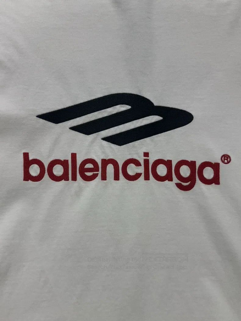Balenciaga Balenciaga Letter Embroidered Round Neck Long Sleeve T-Shi Size US L / EU 52-54 / 3 - 7 Thumbnail
