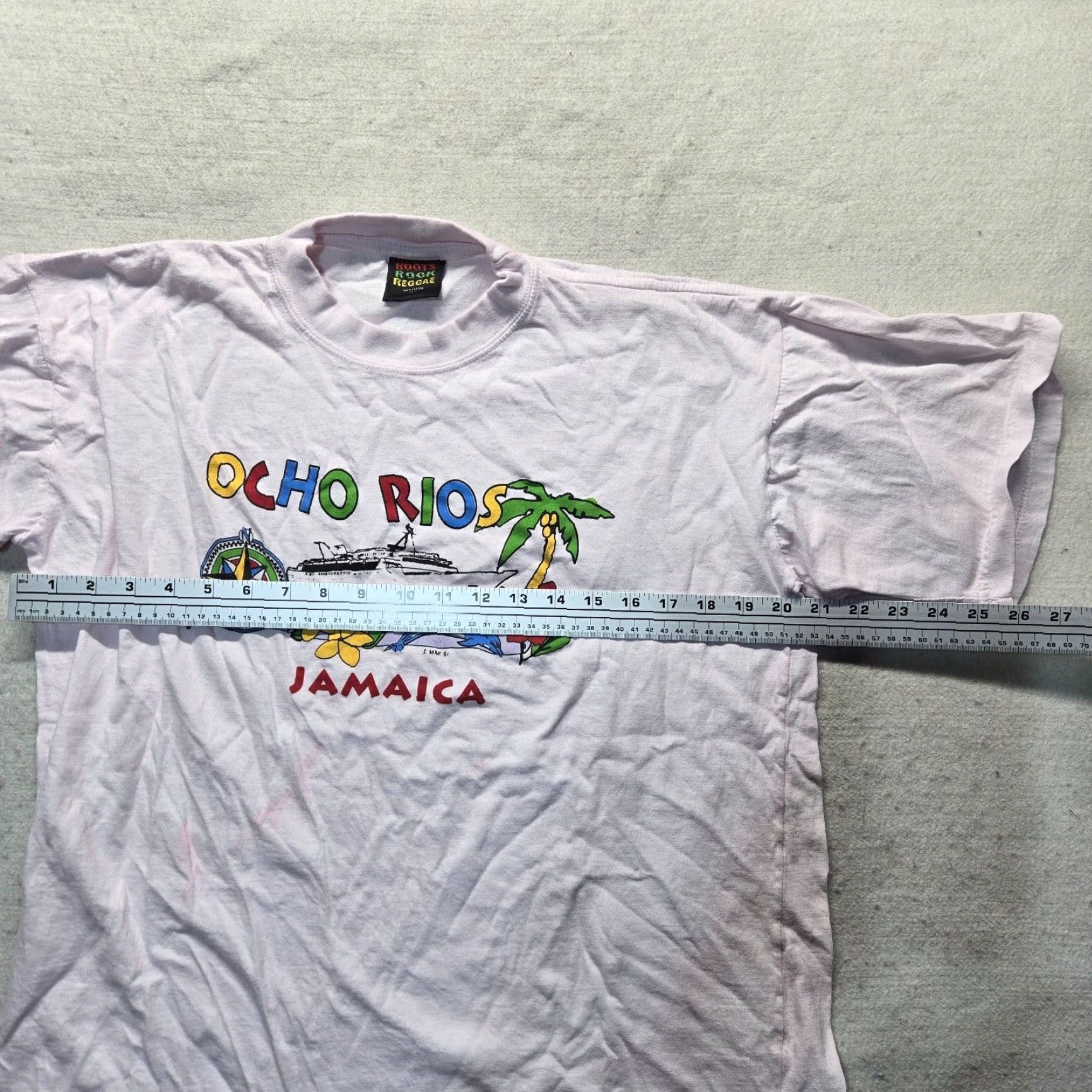 Vintage VINTAGE Ocho Rios Jamaica Shirt Adult Large Pink Beach 90s Mens T-Shirt Tee Size US L / EU 52-54 / 3 - 4 Thumbnail
