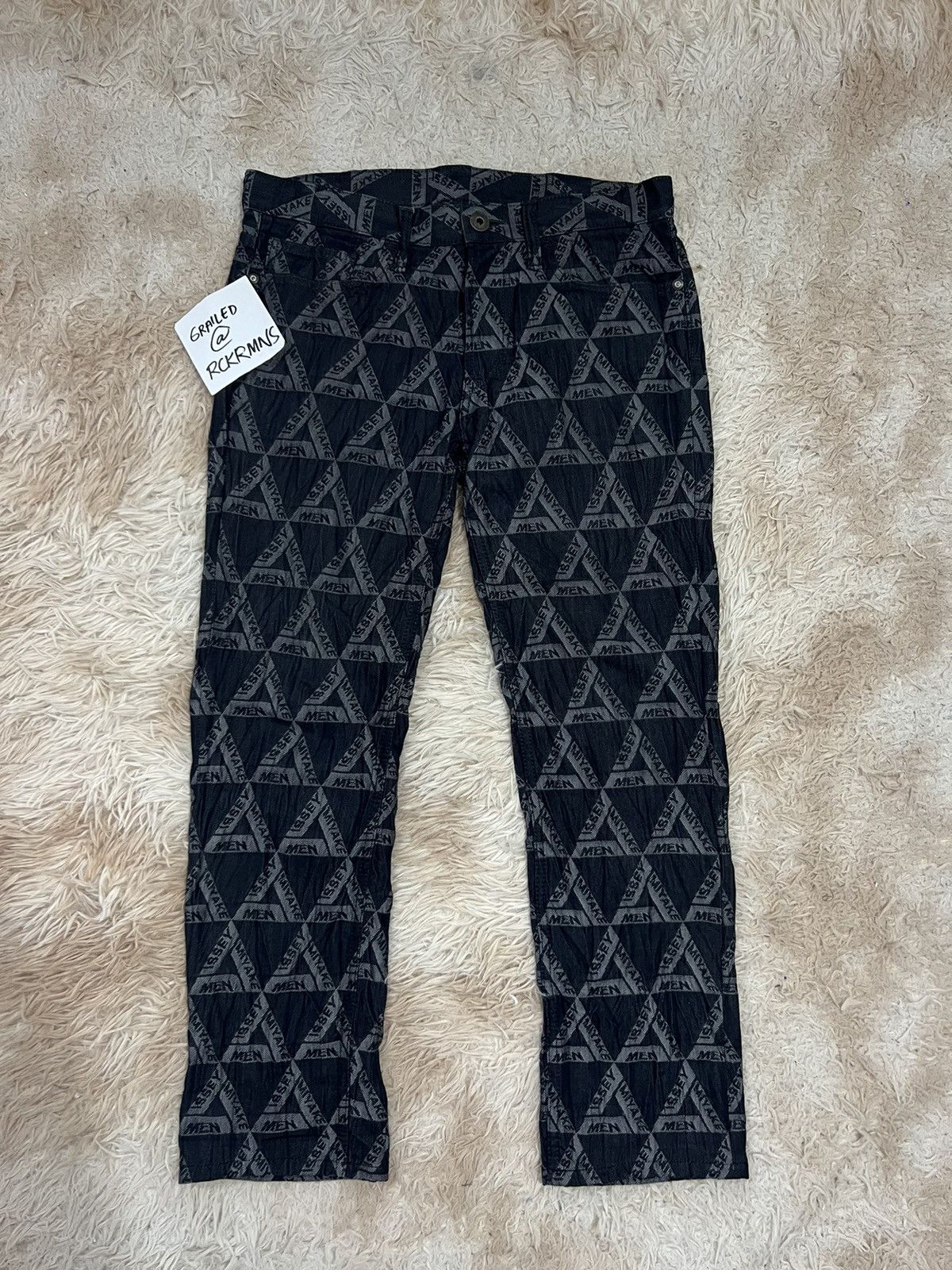 image of Issey Miyake Men - Aop Pants in Denim (Size 31)