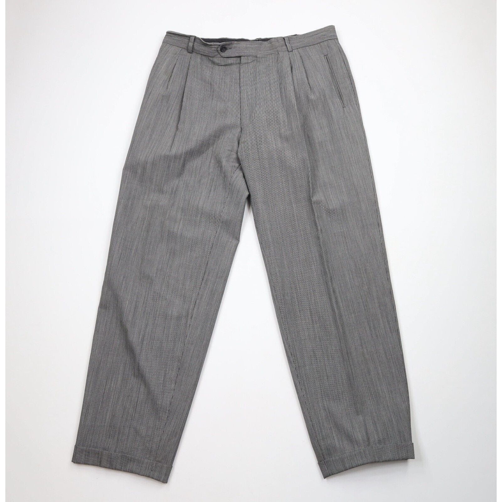 Hugo Boss × Vintage Vintage 90s Hugo Boss 2 Piece Wool Stretch Wedding SuitSuit Size 46R - 11 Thumbnail