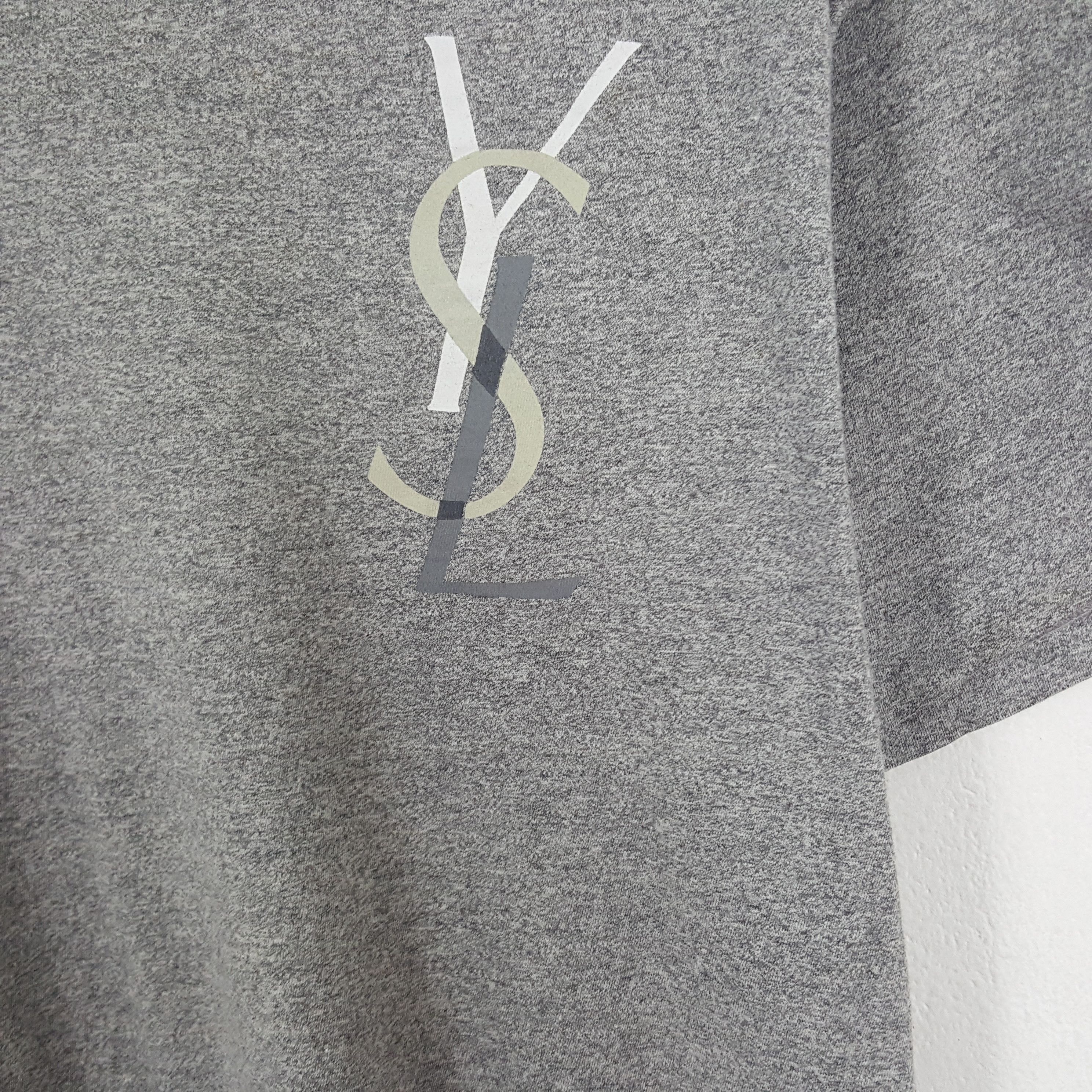 Vintage × Yves Saint Laurent Vintage Yves Saint Laurent Big Logo Tshirt Size US M / EU 48-50 / 2 - 2 Thumbnail