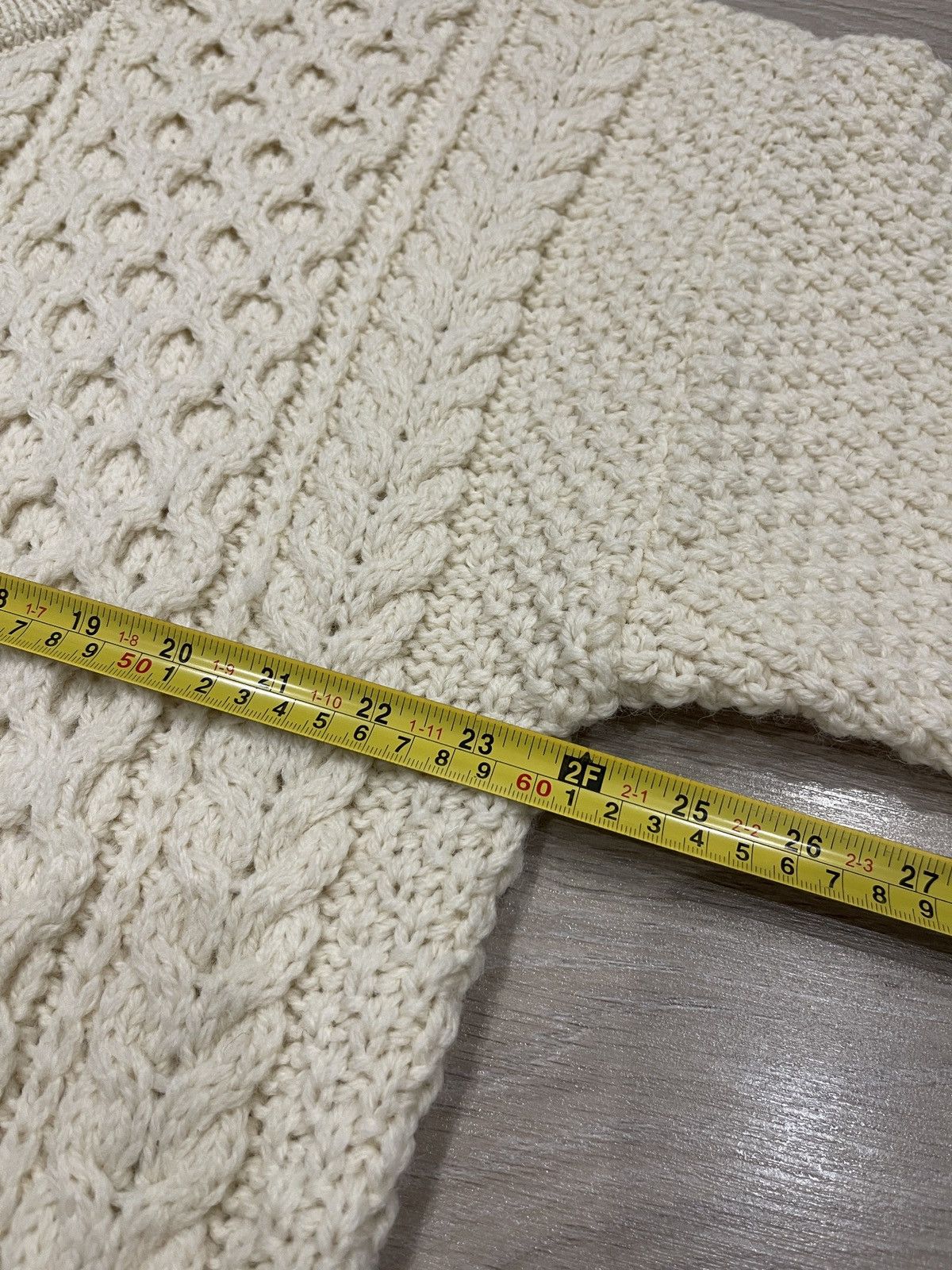 Vintage Vintage knitted cardigan beige wool unisex L Size XL / US 12-14 / IT 48-50 - 10 Thumbnail