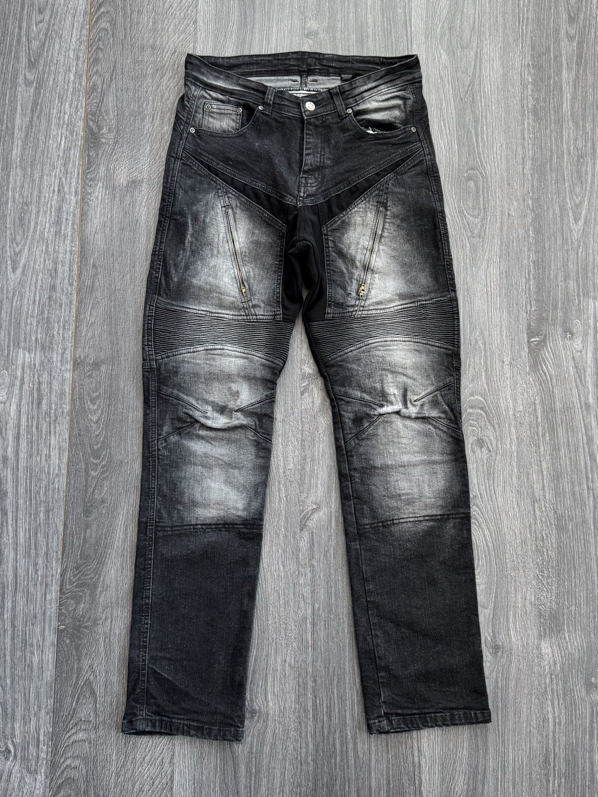 Japanese Brand Y2K Vintage Balenciaga /Amiri Style Zip Jeans Size US 32 / EU 48 - 1 Thumbnail